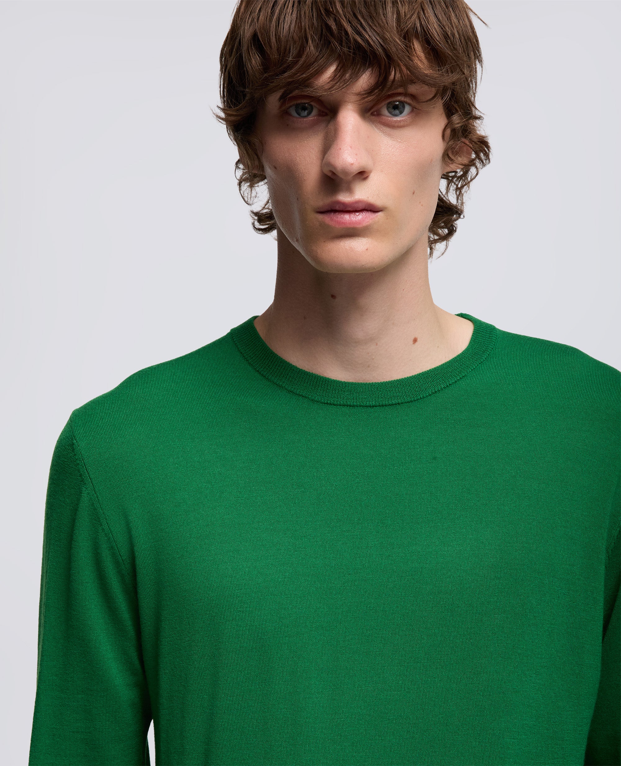 MAGLIA GIROCOLLO IN LANA MERINO - VERDE - Image 4