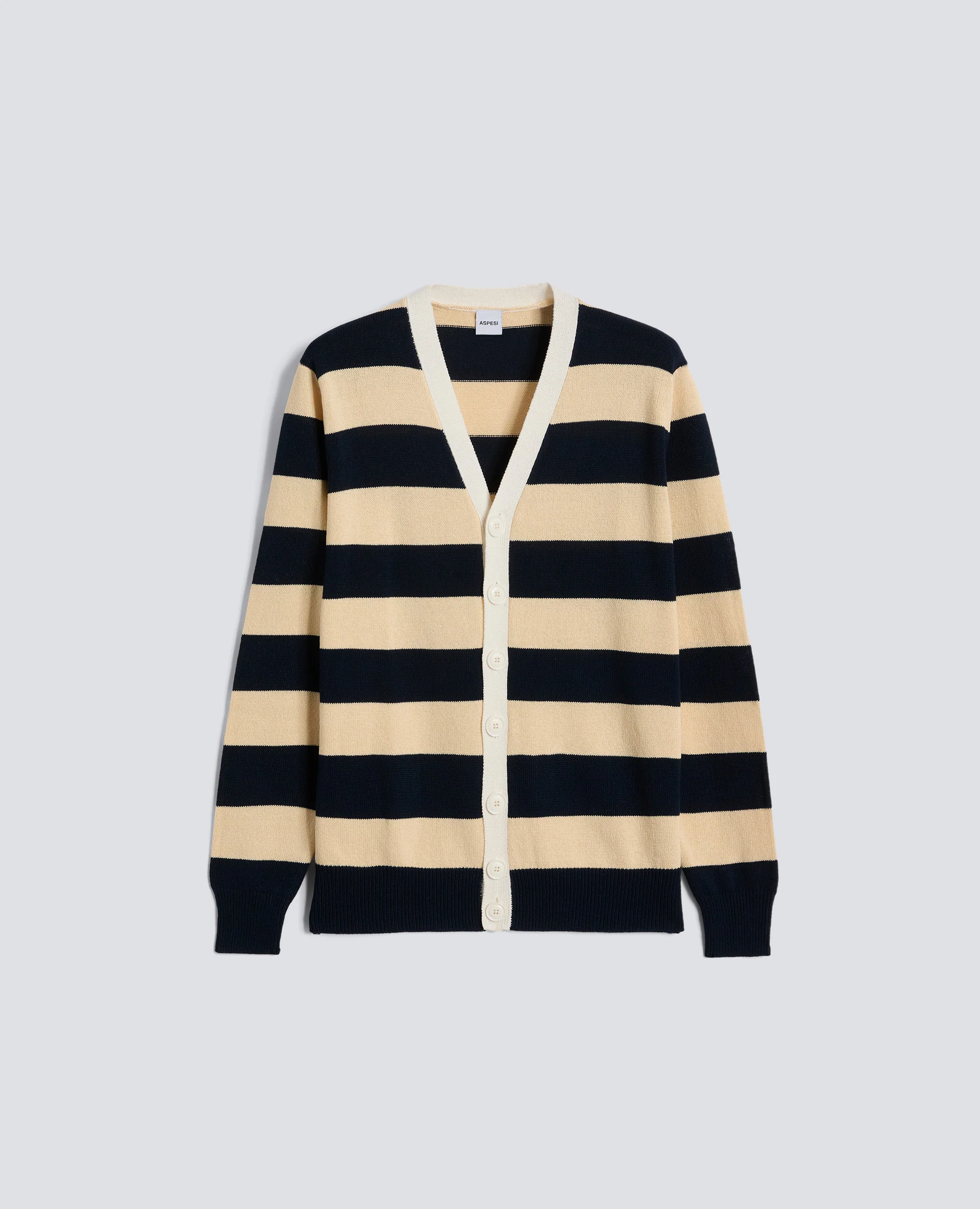 CARDIGAN IN FILATO DI COTONE - CORDA/BLU