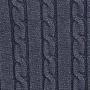 MAGLIA GIROCOLLO IN COTONE TINTO CAPO - BLU - Image 4
