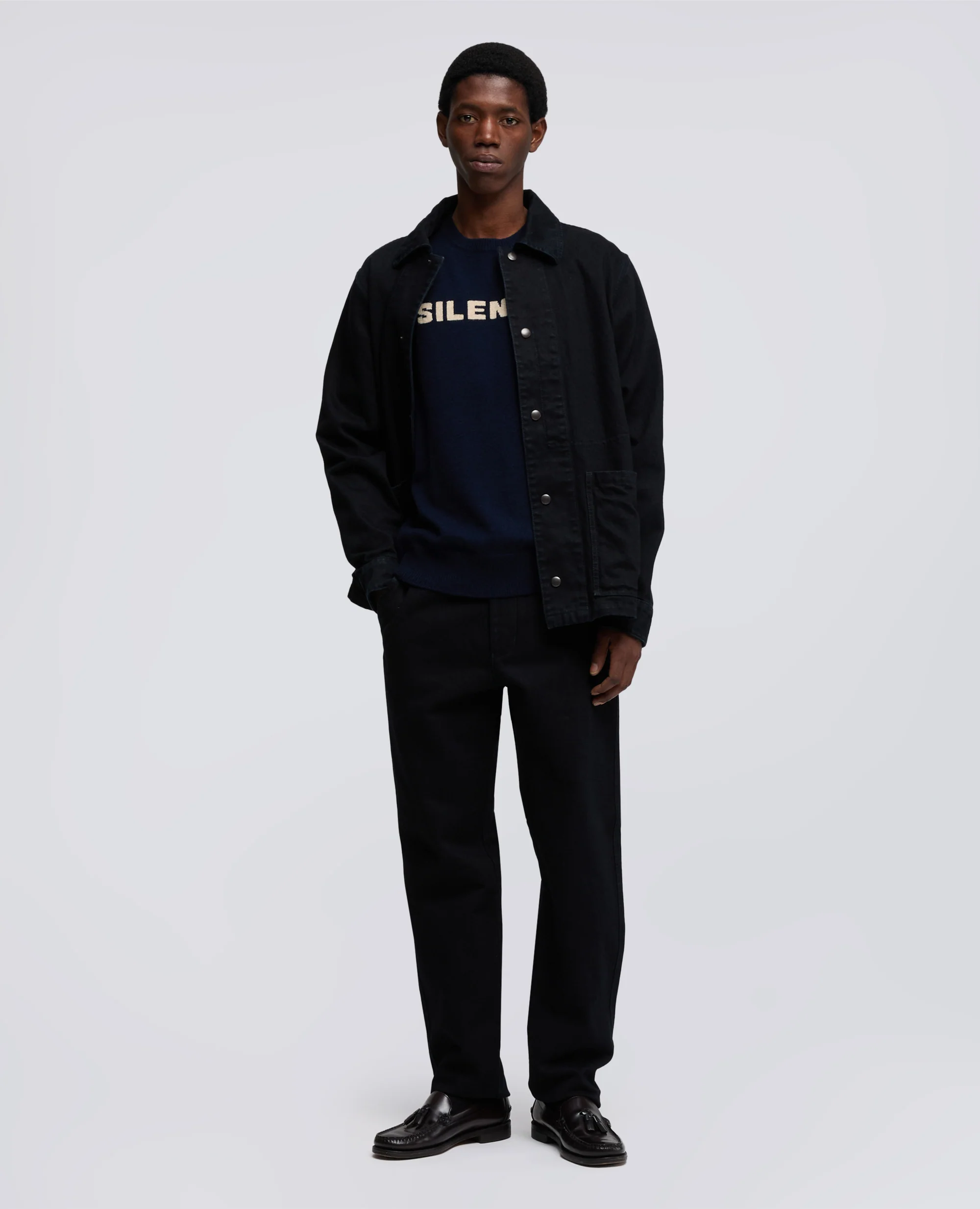 MAGLIA "SILENZIO" GIROCOLLO IN MISTO LANA, YAK E CASHMERE - NAVY - Image 2