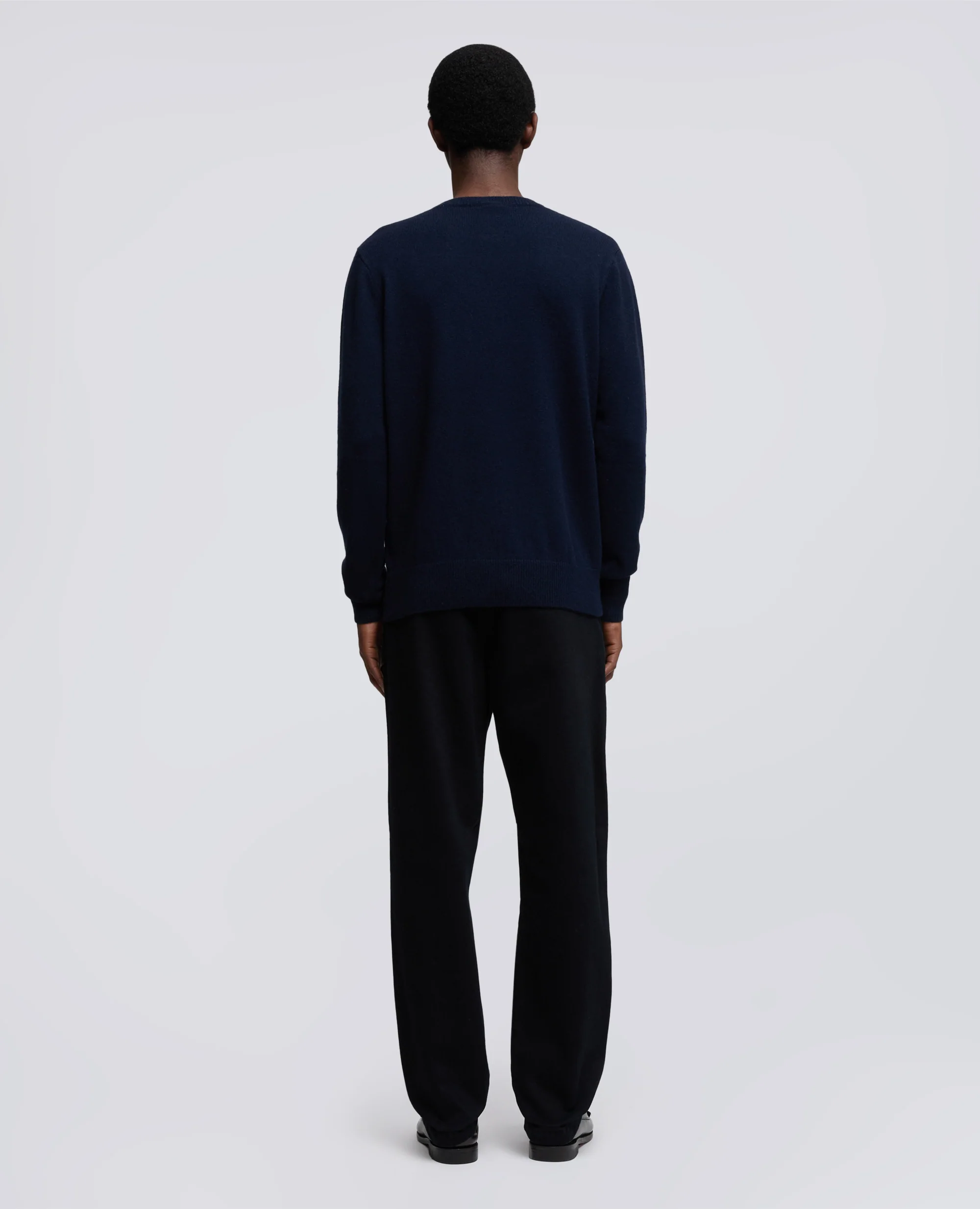 MAGLIA "SILENZIO" GIROCOLLO IN MISTO LANA, YAK E CASHMERE - NAVY - Image 3