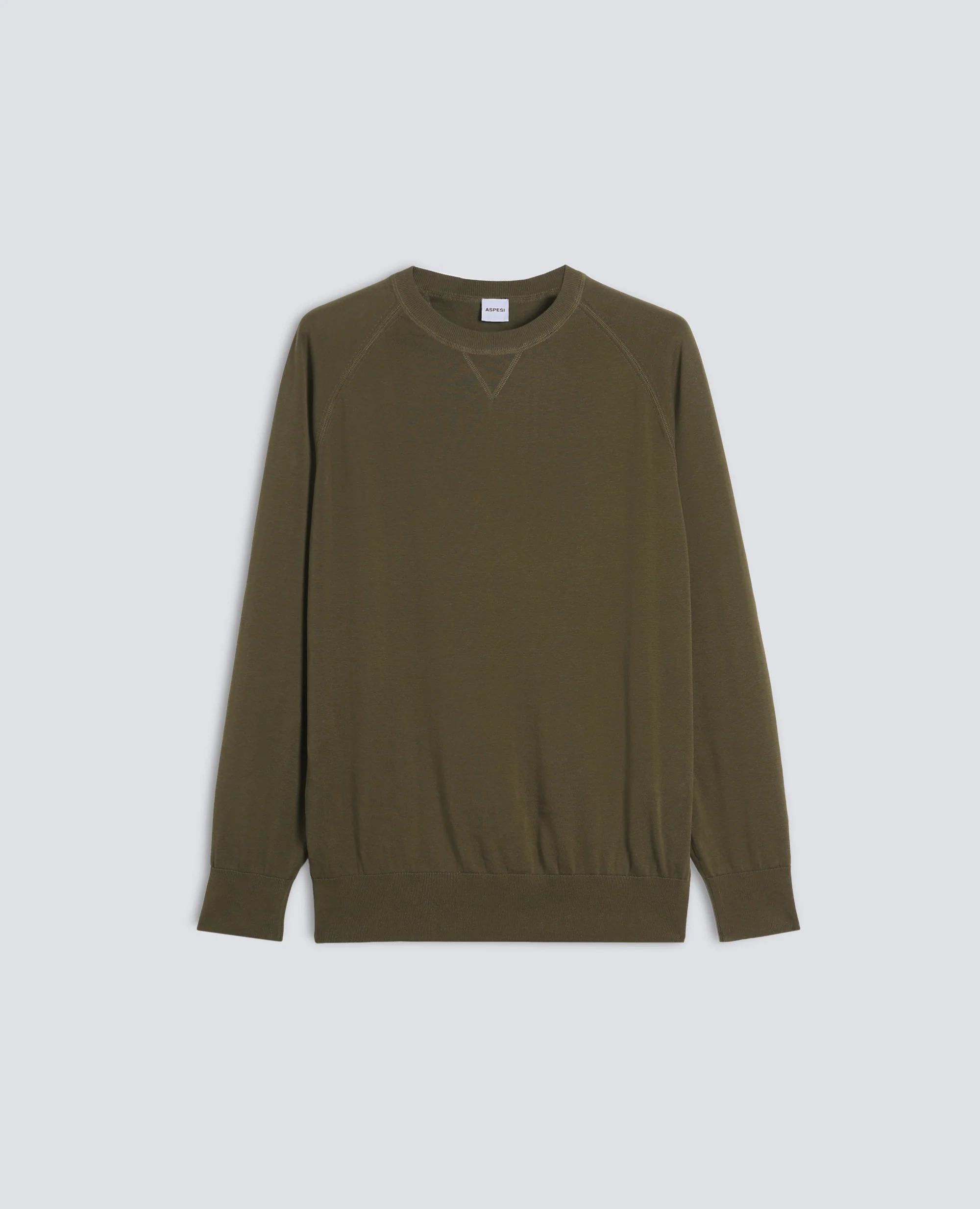 MAGLIA GIROCOLLO IN COTONE - MILITARE