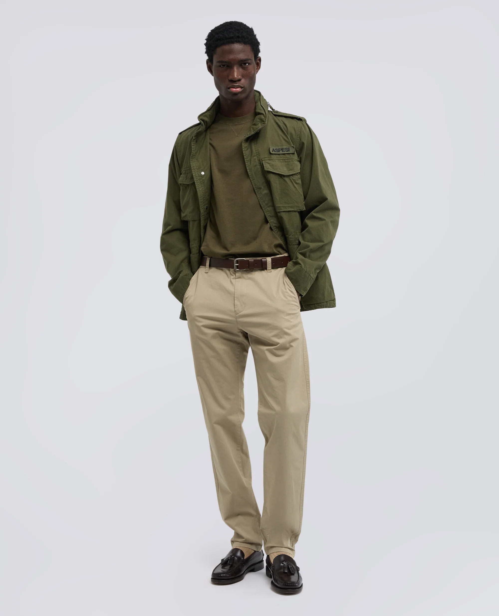 MAGLIA GIROCOLLO IN COTONE - MILITARE - Image 2