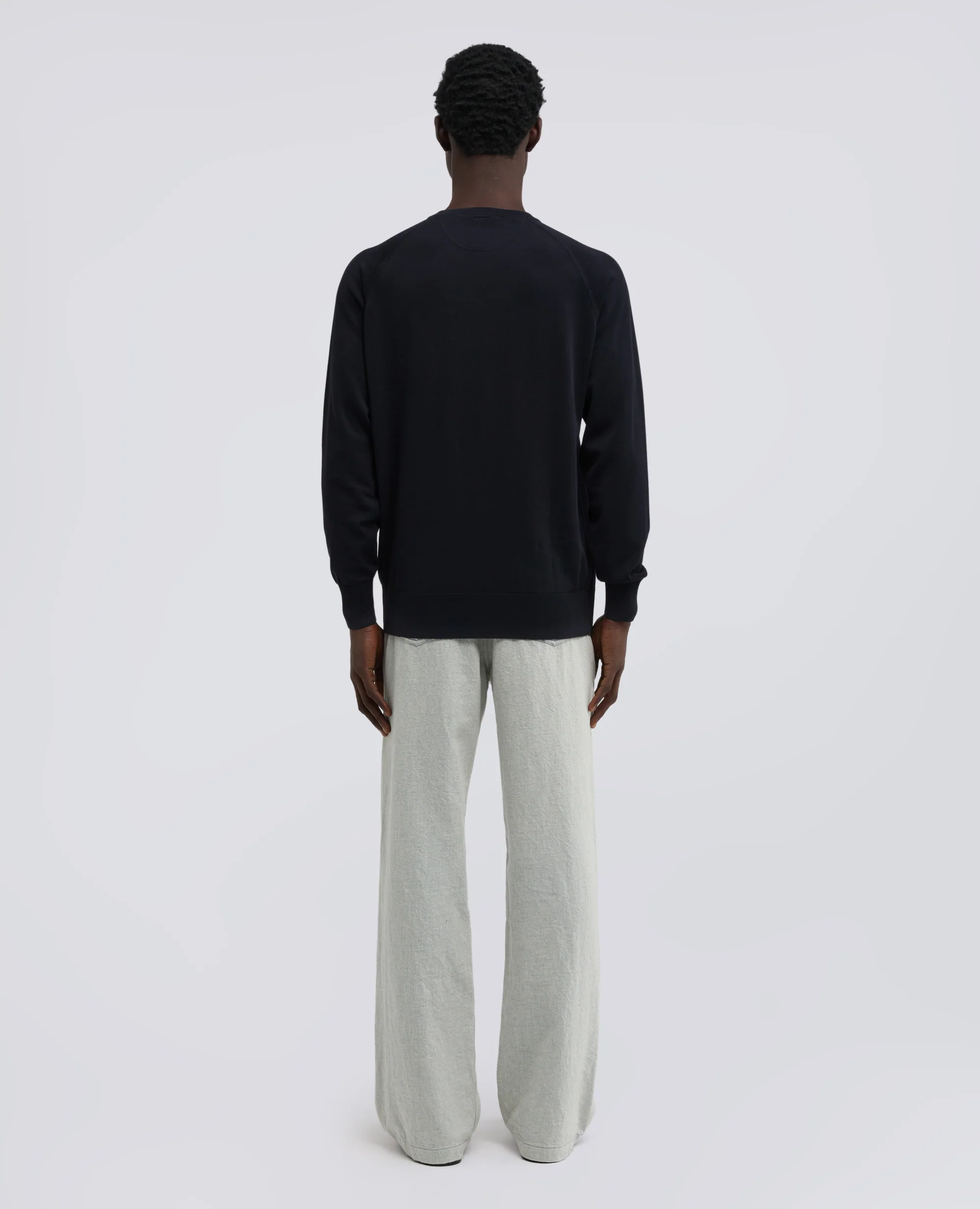 MAGLIA GIROCOLLO IN COTONE - NAVY - Image 3