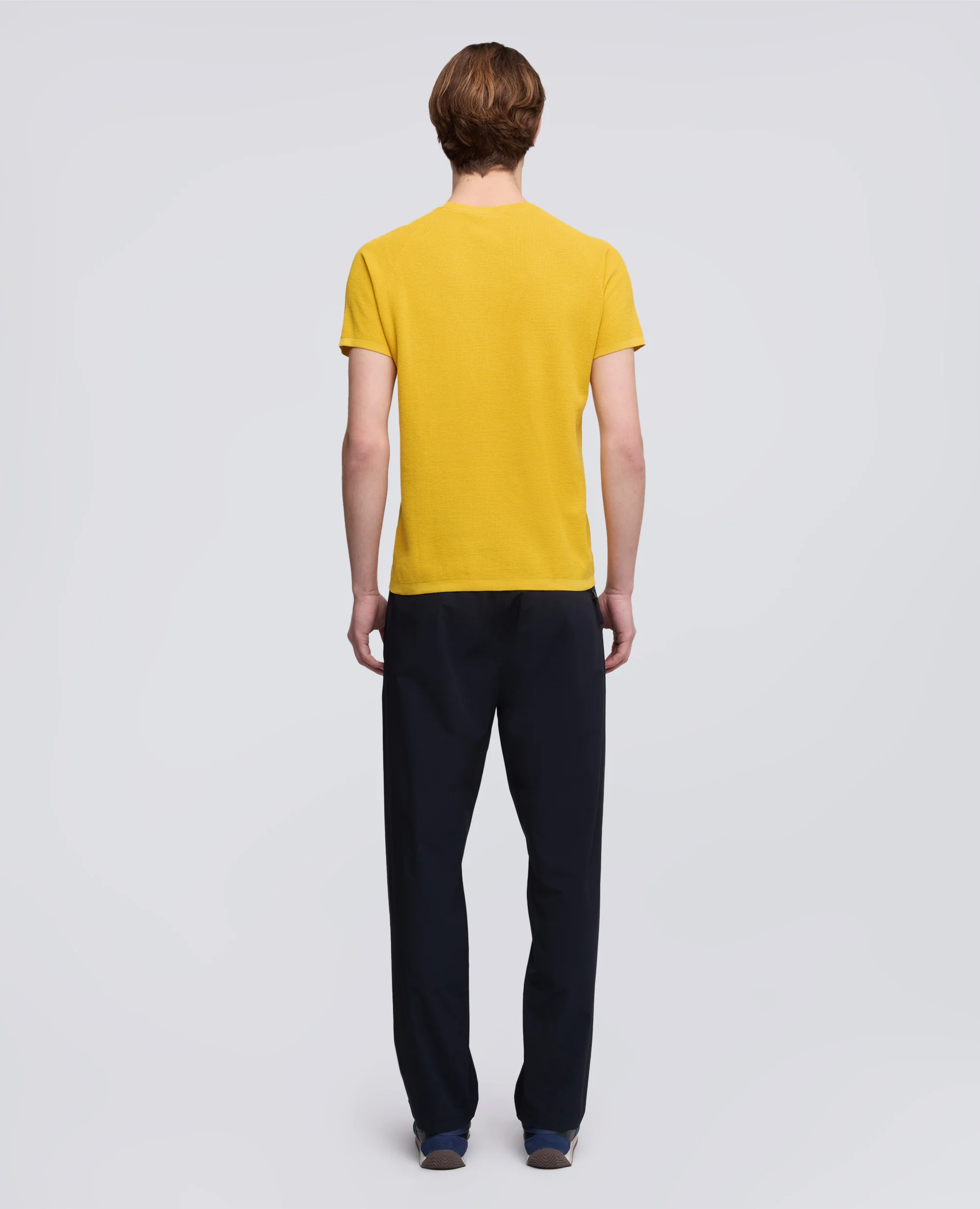 MAGLIA RAGLAN IN MICRO WAFFLE DI COTONE - GIALLO - Image 3