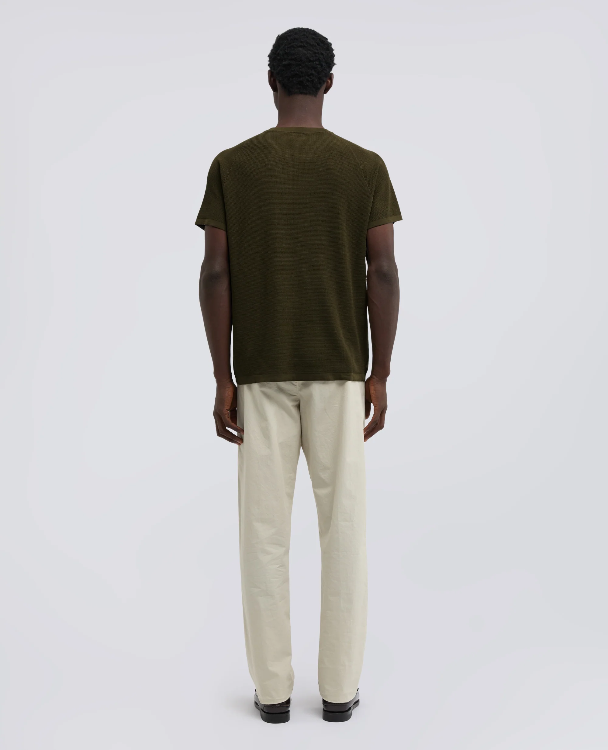 MAGLIA RAGLAN IN MICRO WAFFLE DI COTONE - MILITARE - Image 3