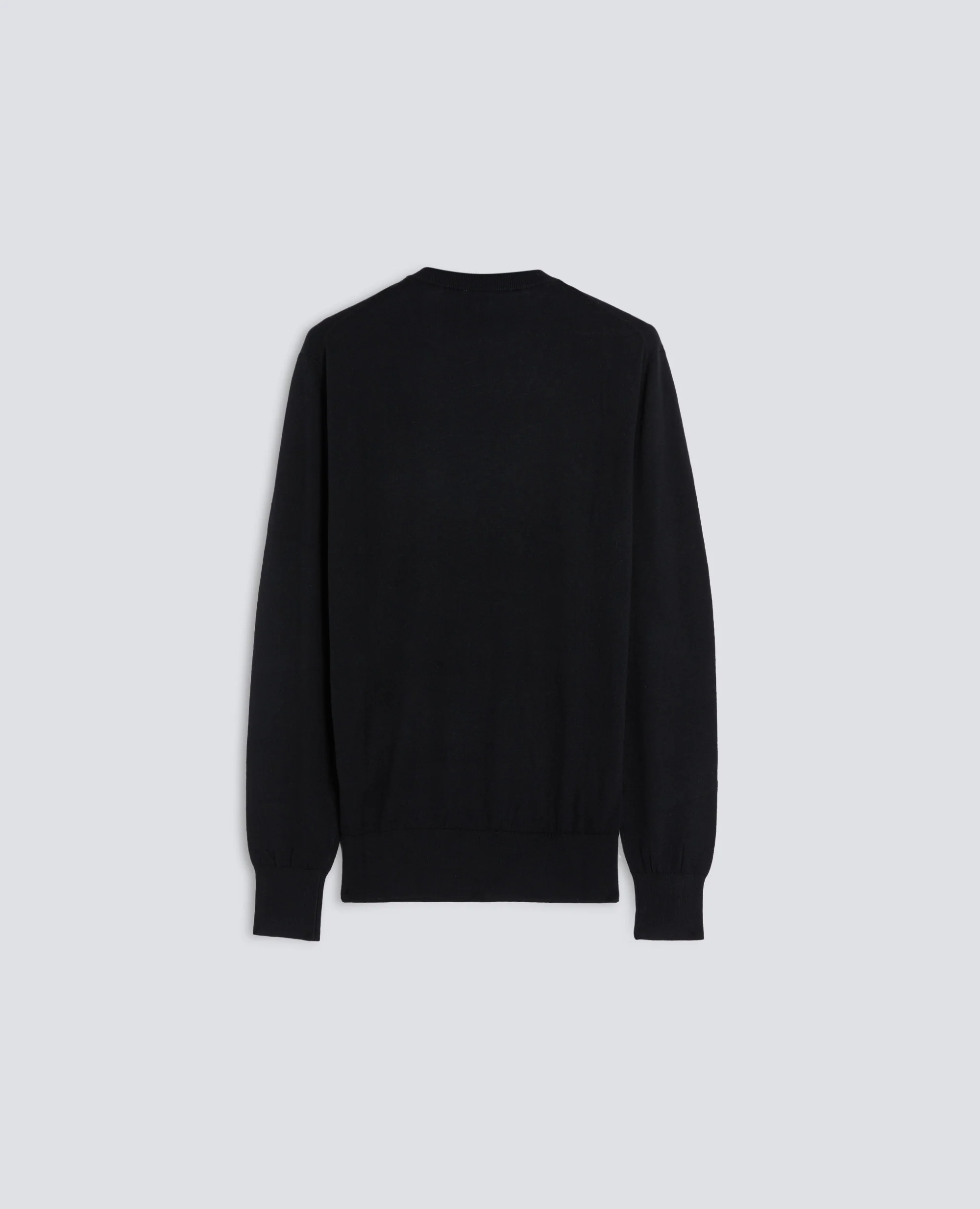 MAGLIA GIROCOLLO IN MISTO COTONE - NERO - Image 2