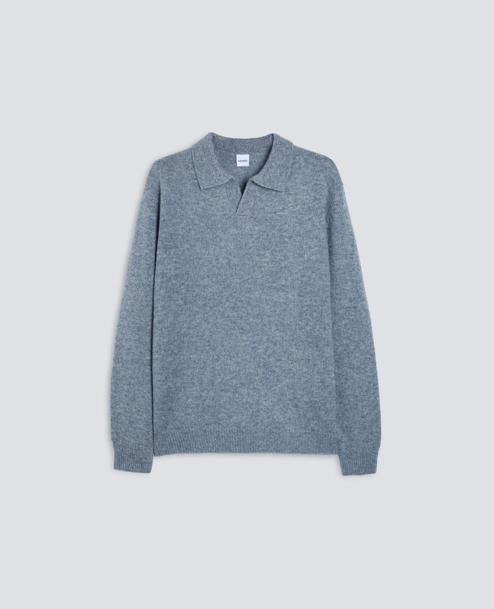 POLO IN LANA - AZZURRO