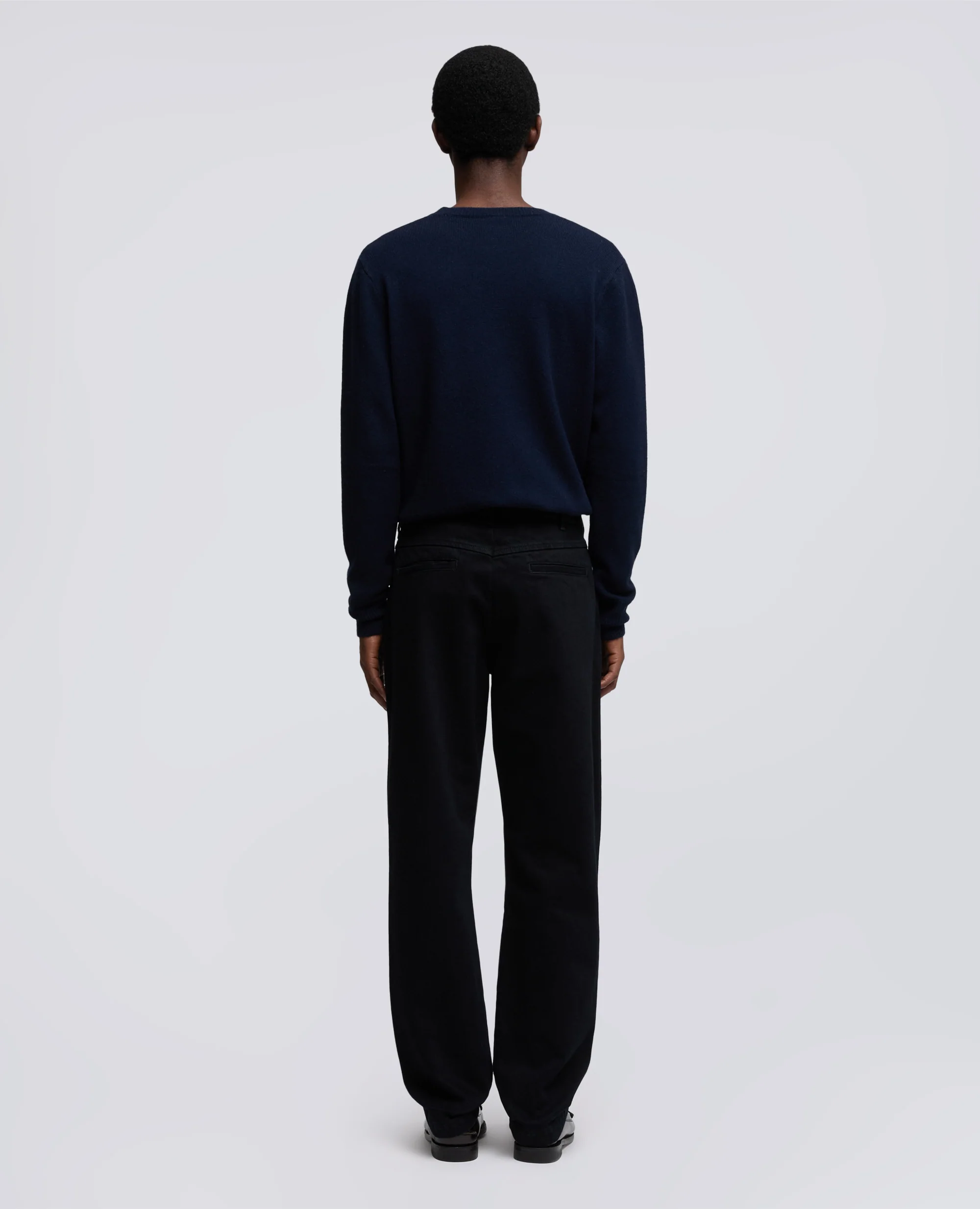 PANTALONE IN DENIM DI COTONE POLIESTERE RICICLATO - DENIM SCURO - Image 3