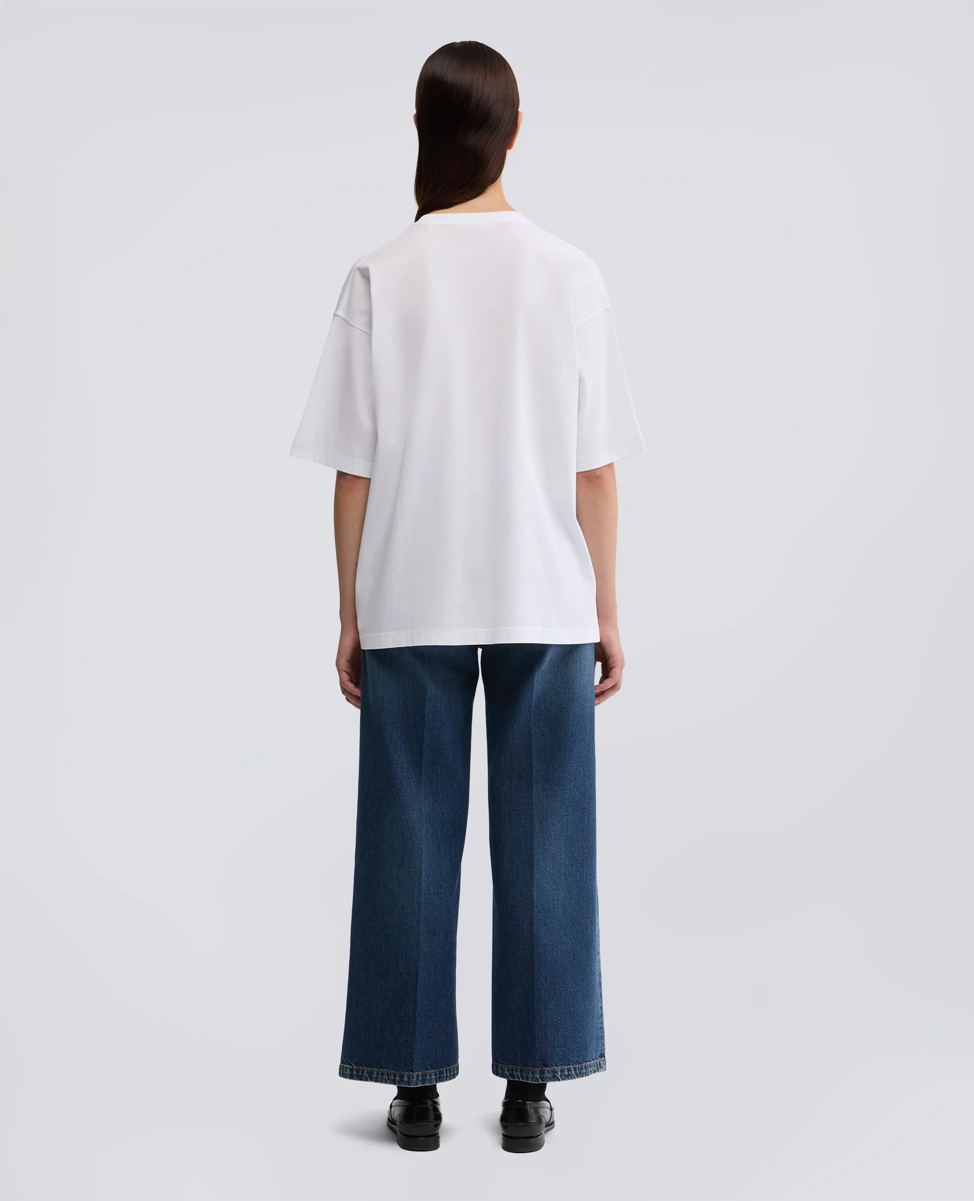 TSHIRT GIROCOLLO IN JERSEY - BIANCO - Image 3