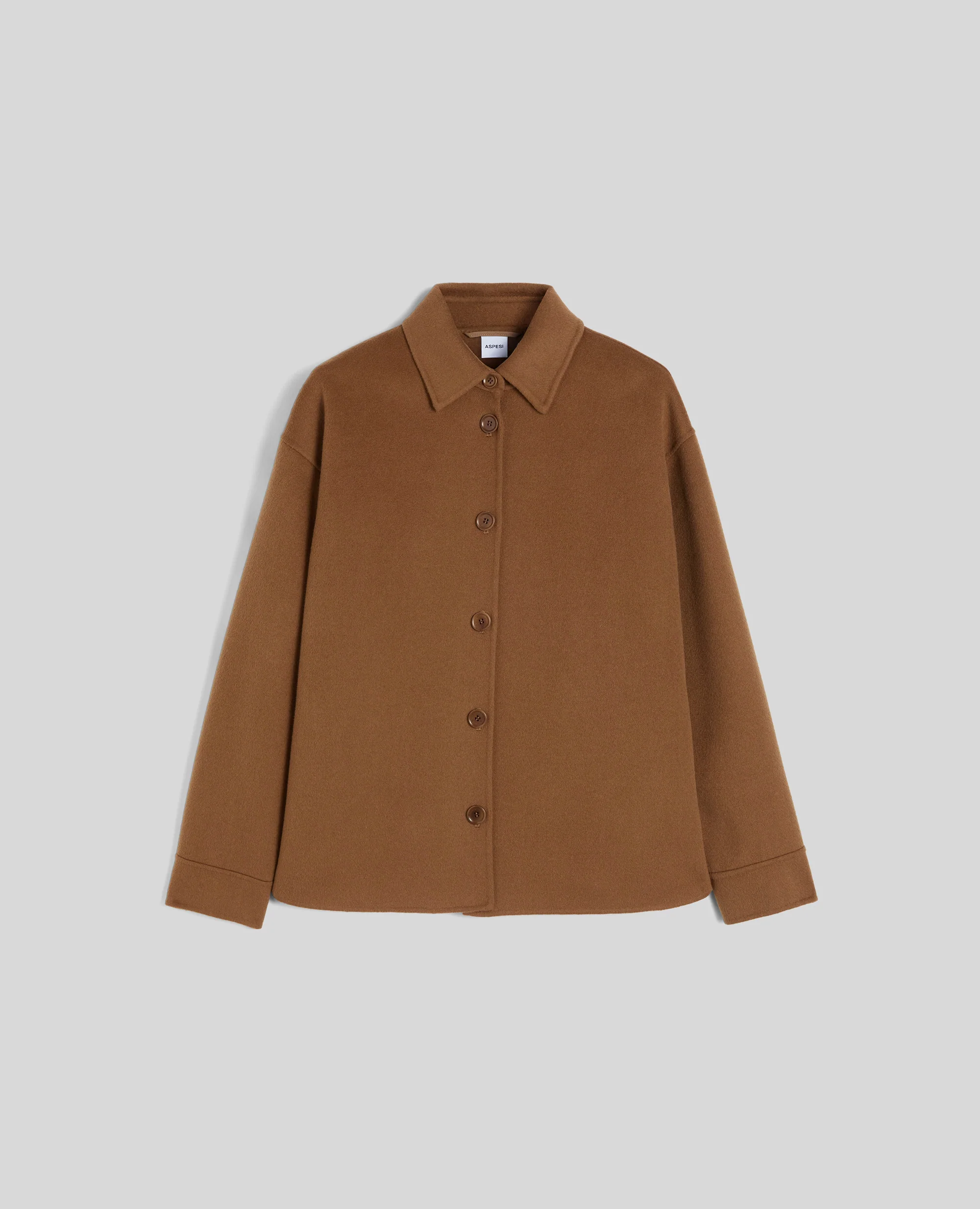 OVERSHIRT IN DOUBLE DI LANA - CAMMELLO