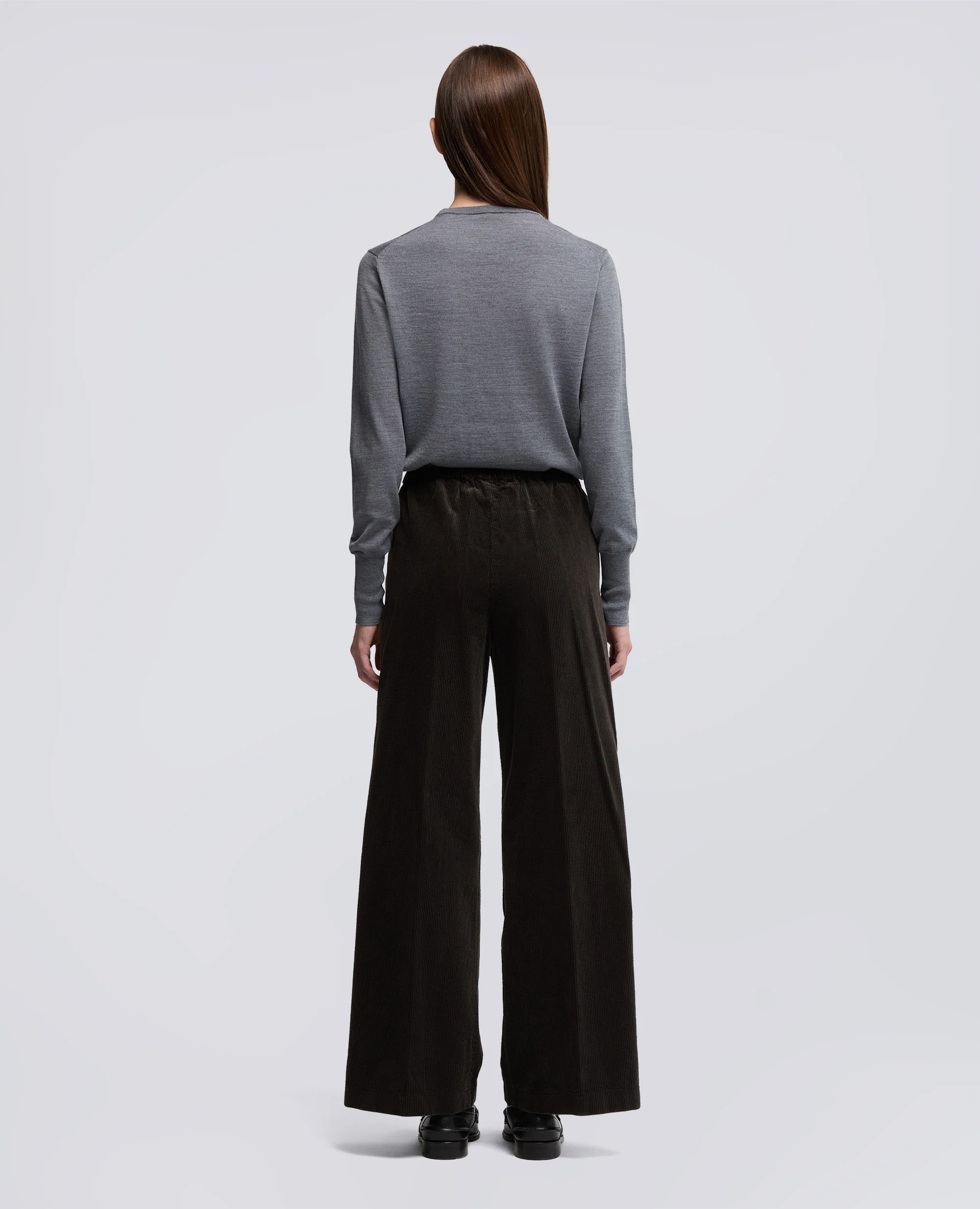 PANTALONE AMPIO IN VELLUTO A COSTE - TESTA DI MORO - Image 3