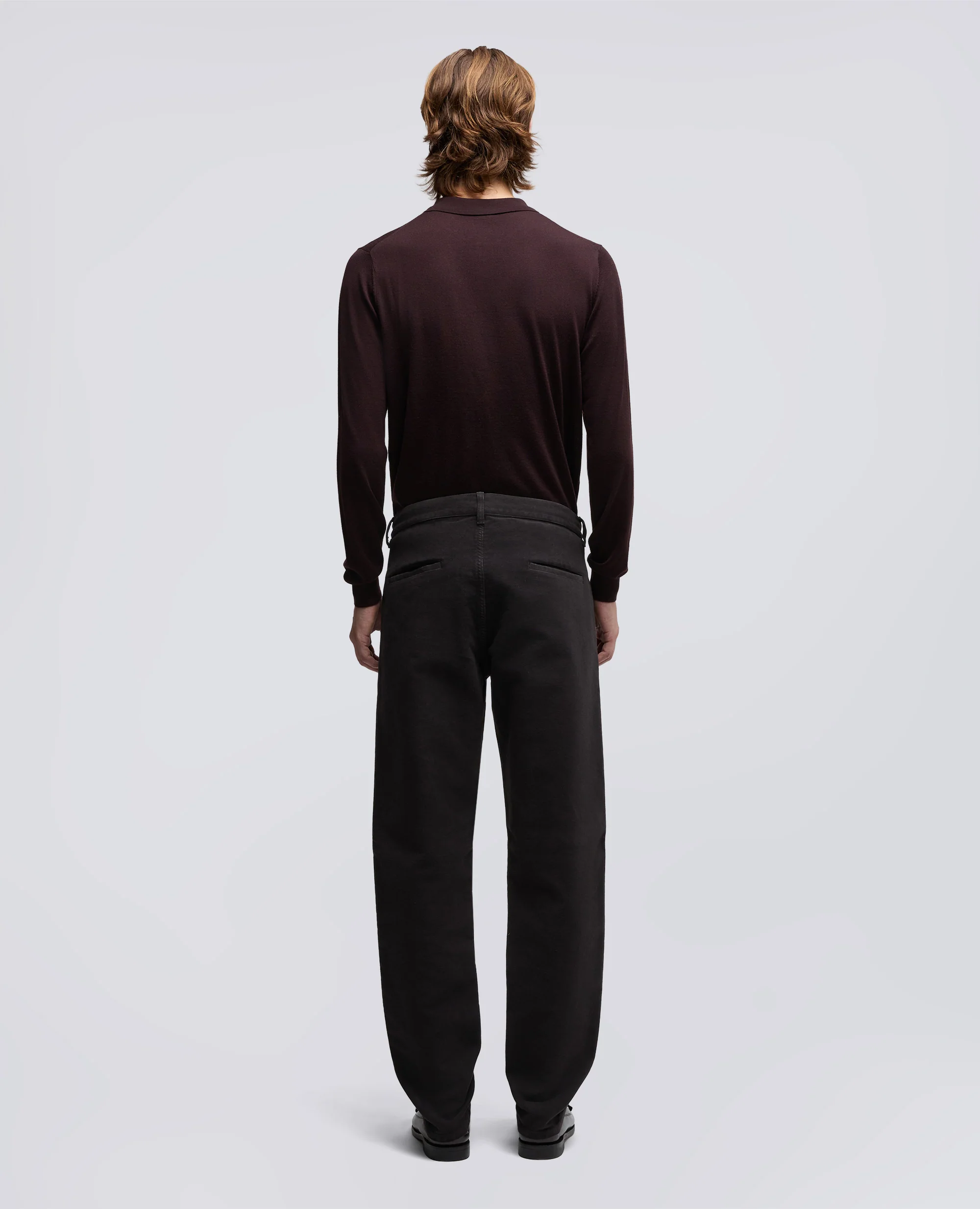 PANTALONE CHINO FUNZIONALE IN VELLUTO - MARRONE - Image 3