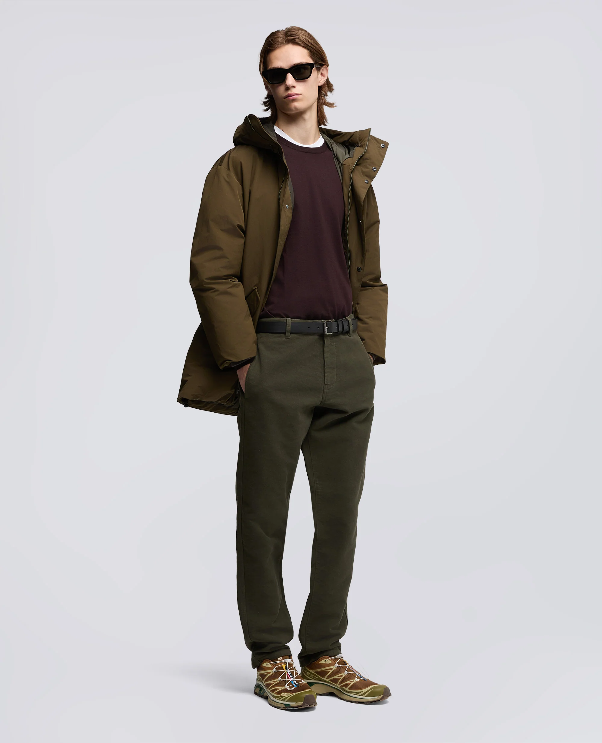 PANTALONE CHINO FUNZIONALE IN VELLUTO - MILITARE - Image 2