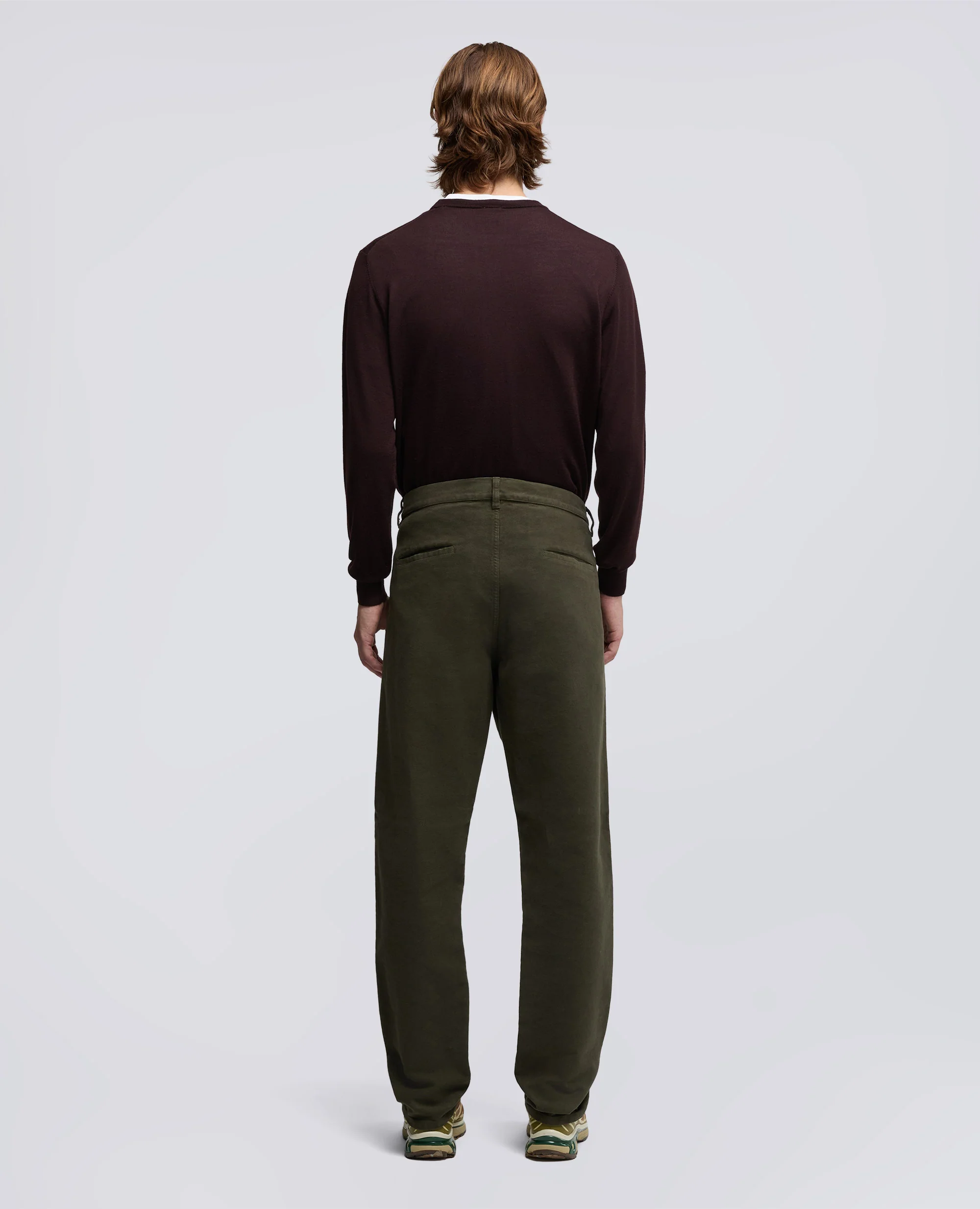 PANTALONE CHINO FUNZIONALE IN VELLUTO - MILITARE - Image 3
