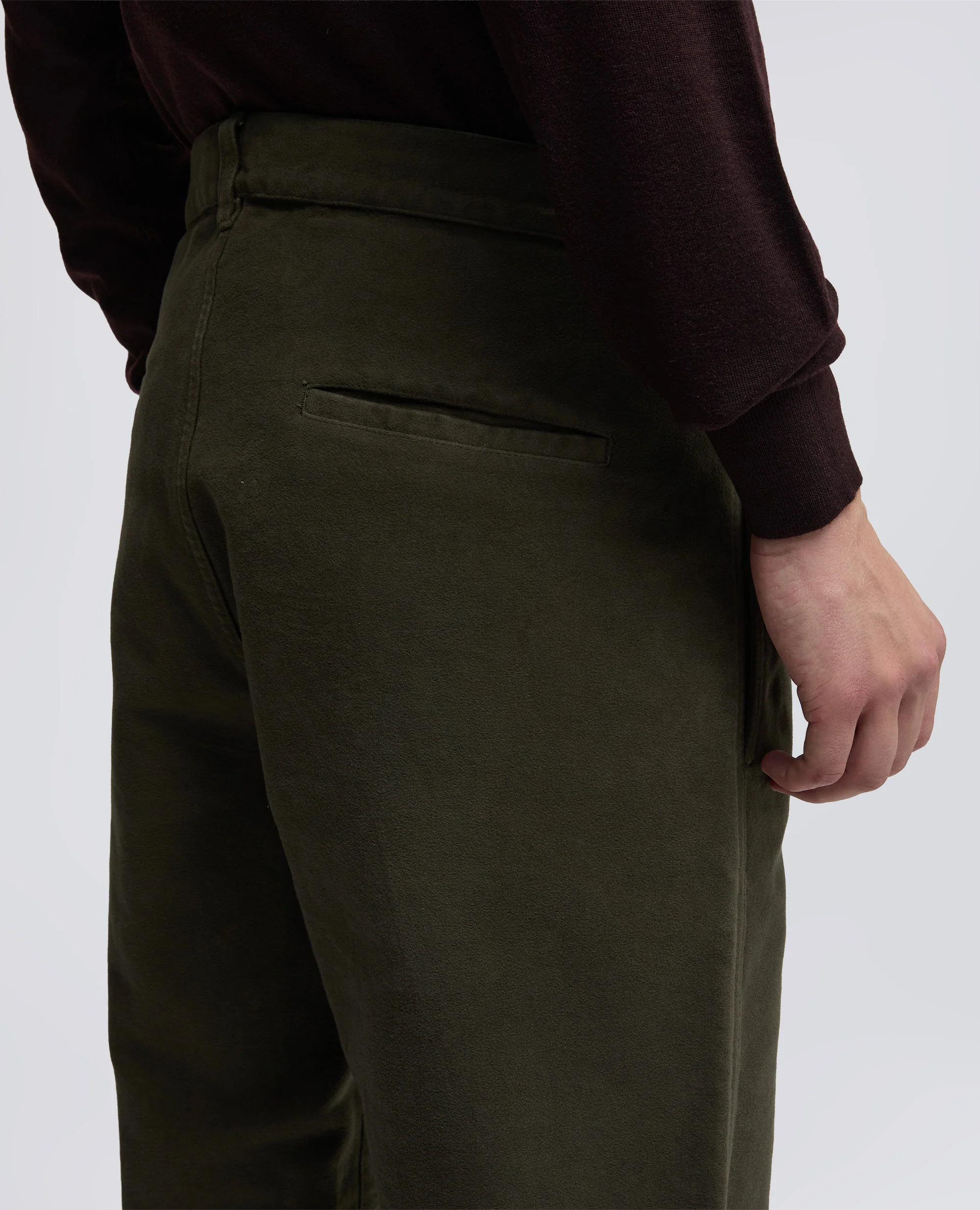 PANTALONE CHINO FUNZIONALE IN VELLUTO - MILITARE - Image 4