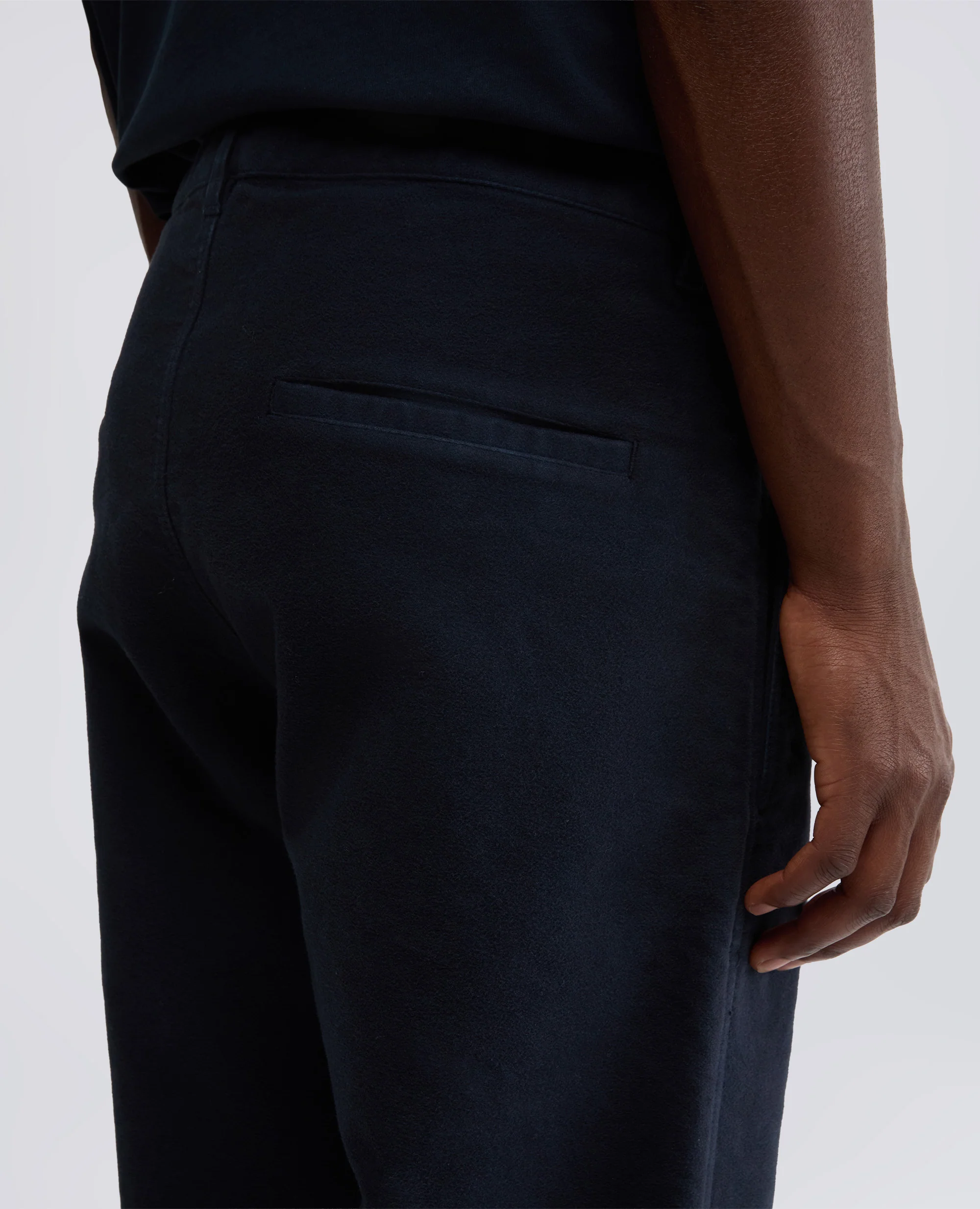 PANTALONE CHINO FUNZIONALE IN VELLUTO - NAVY - Image 4
