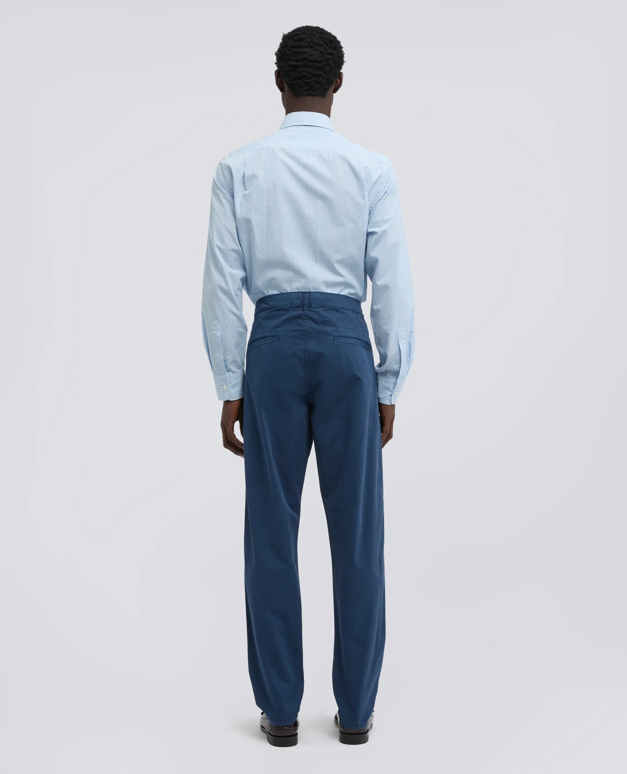PANTALONE CHINO IN GABARDINA DI COTONE - AVIO - Image 3