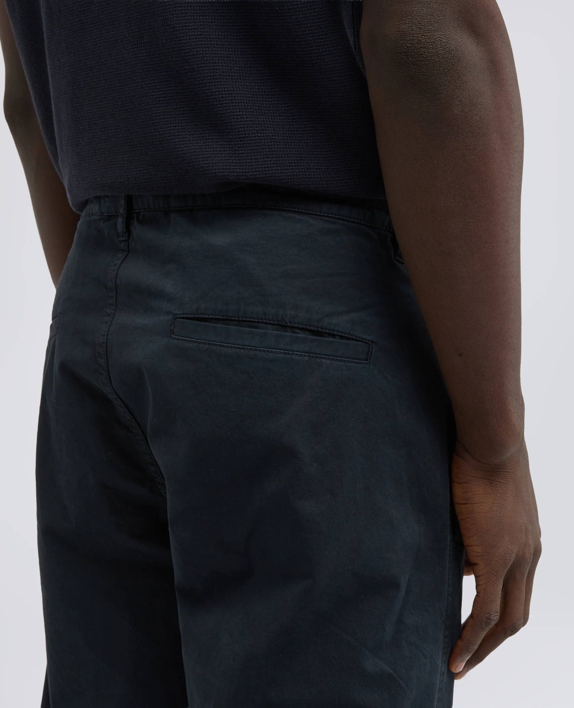 PANTALONE FUNZIONALE IN POPELINE - NAVY - Image 4