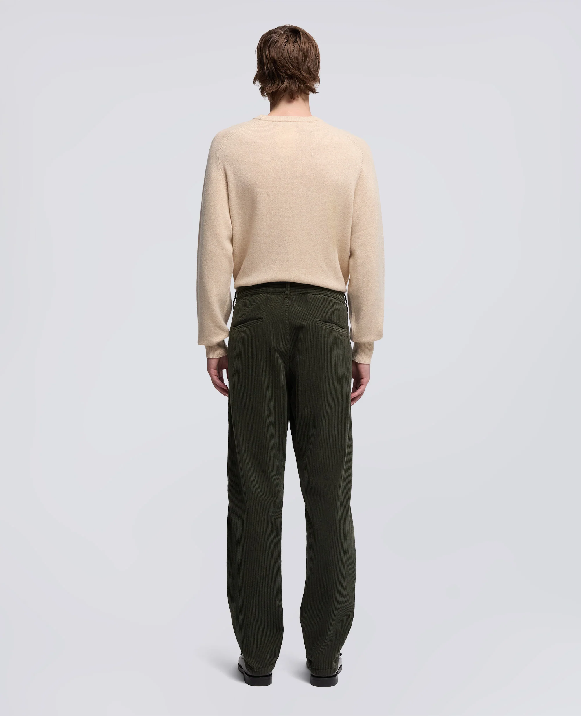 PANTALONE CHINO FUNZIONALE IN VELLUTO - MILITARE - Image 3