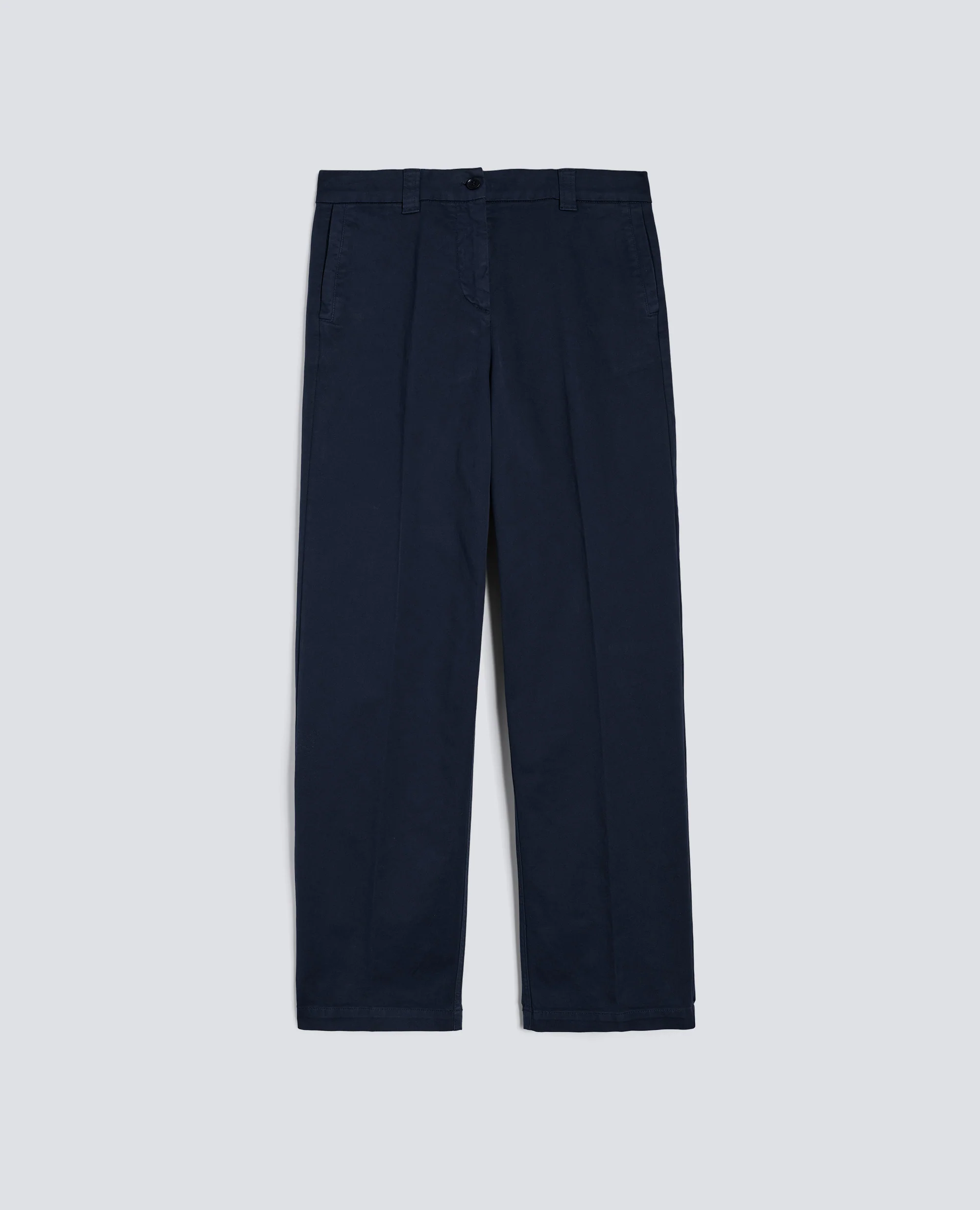 PANTALONE IN GABARDINA DI COTONE - NAVY