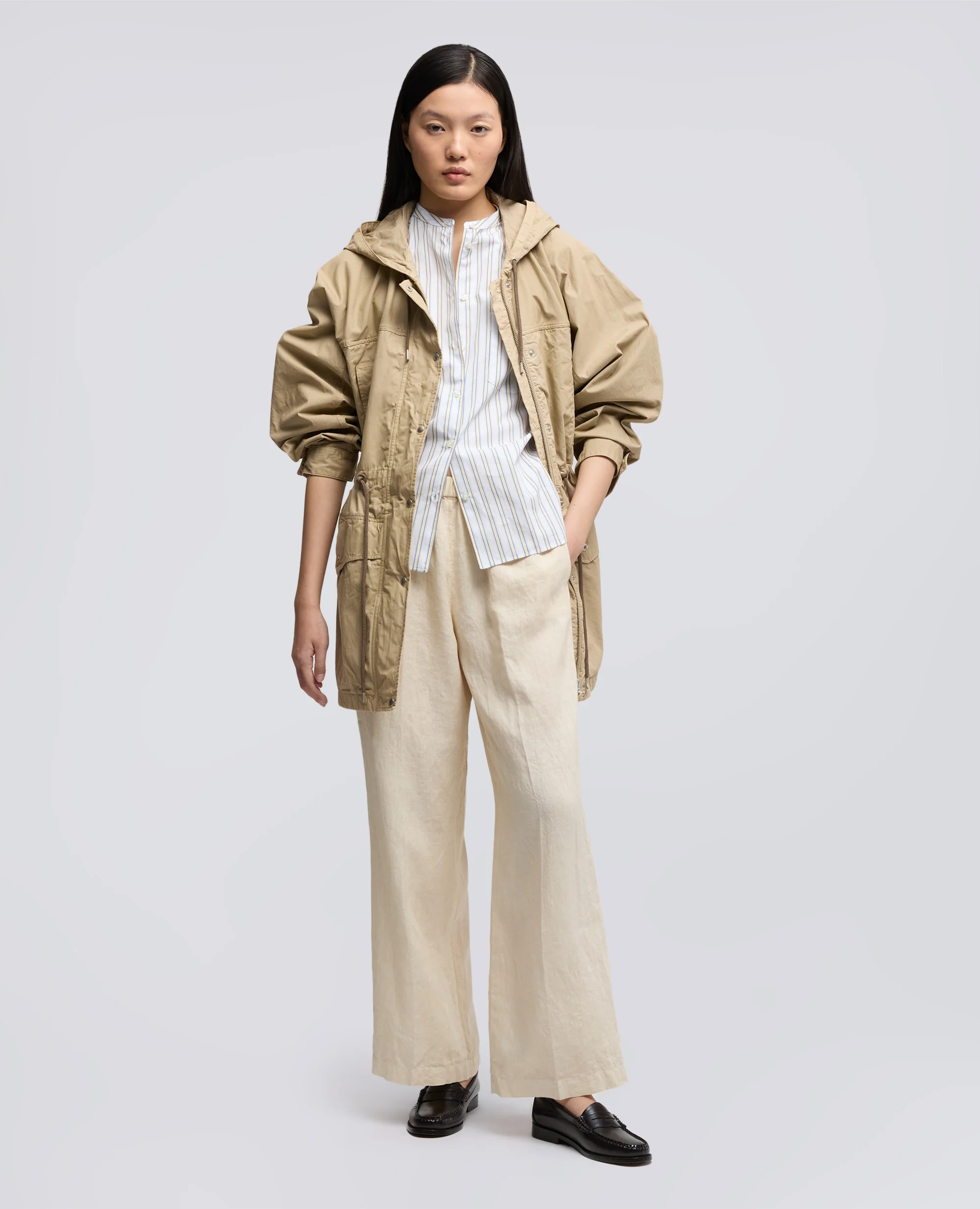 PANTALONE IN LINO - NATURALE - Image 2