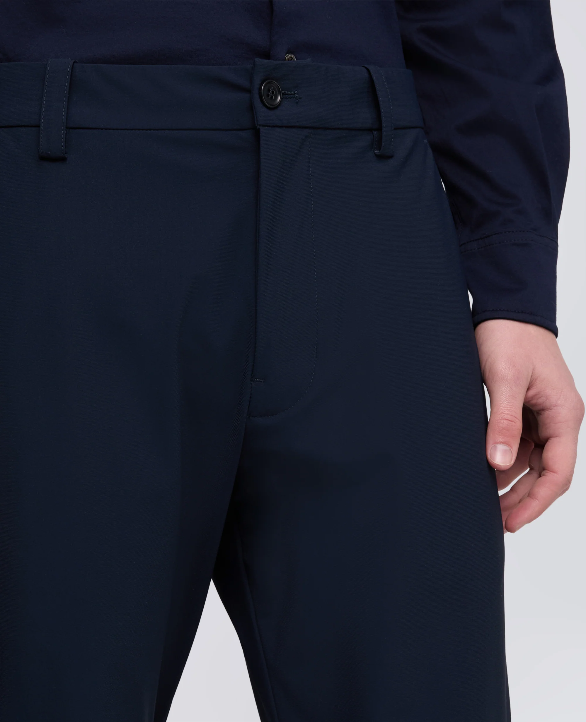 PANTALONE IN NYLON STRETCH - NAVY - Image 4