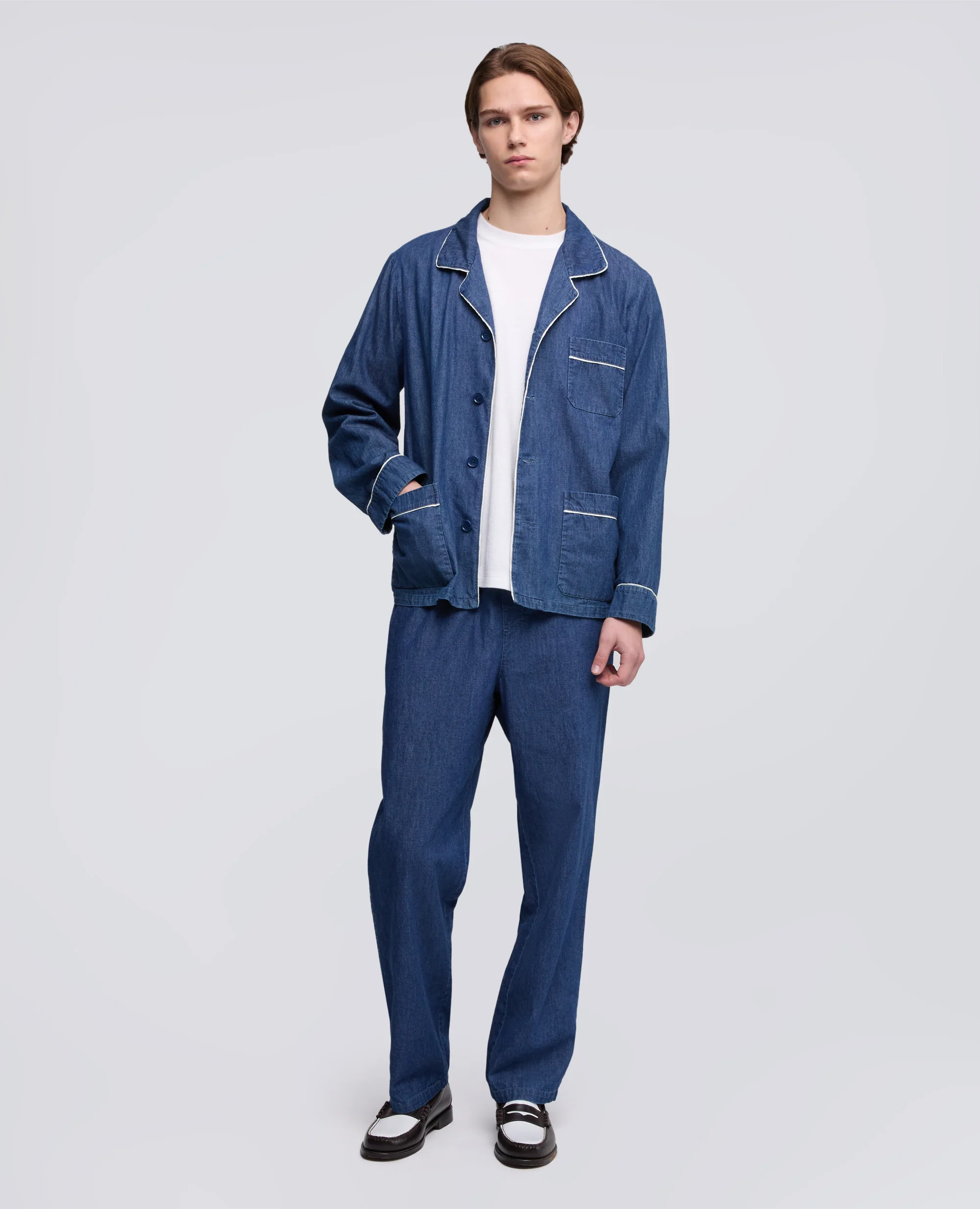 PANTALONE IN DENIM DI COTONE LEGGERO - DENIM - Image 2
