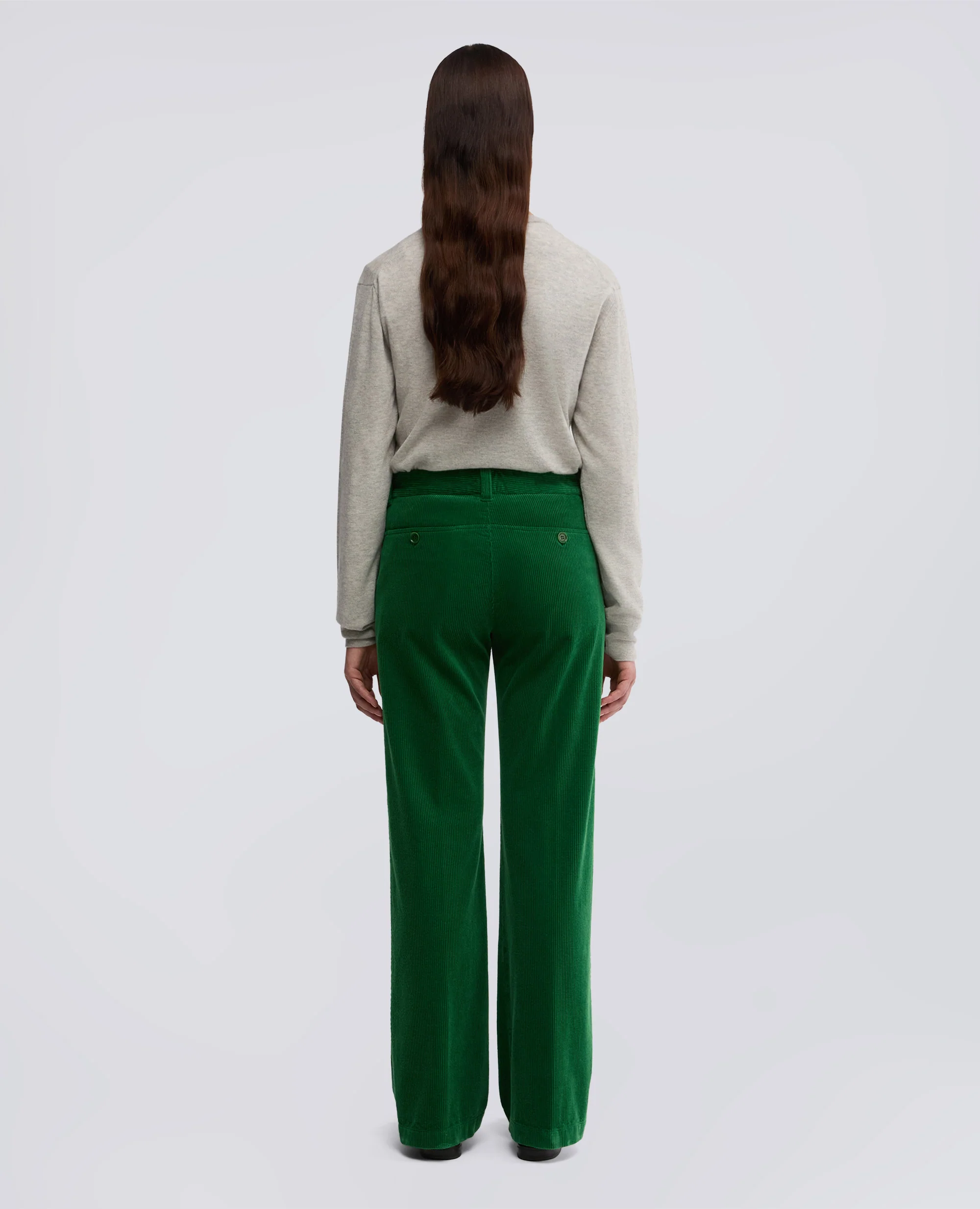 PANTALONE IN VELLUTO A COSTE - SMERALDO - Image 3