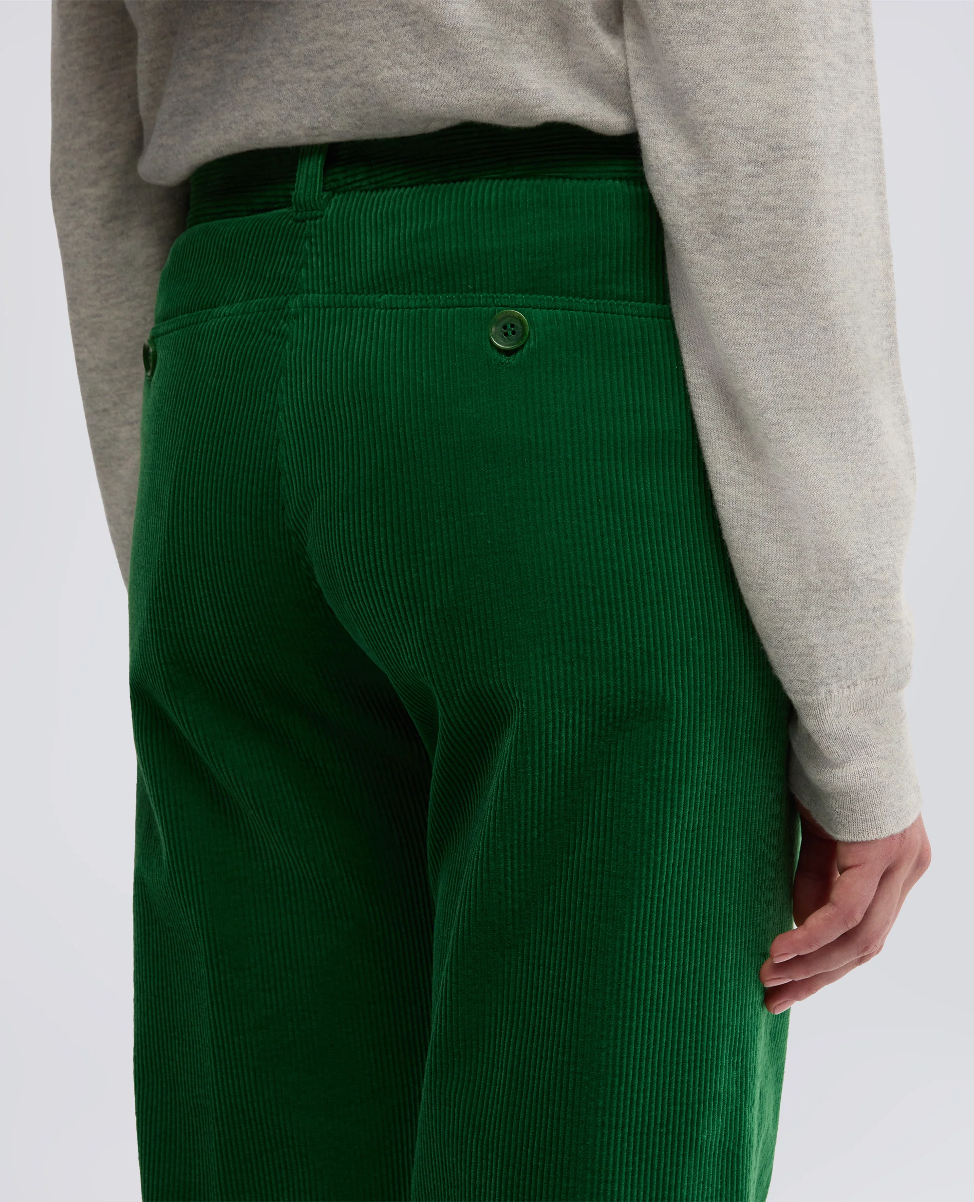 PANTALONE IN VELLUTO A COSTE - SMERALDO - Image 4