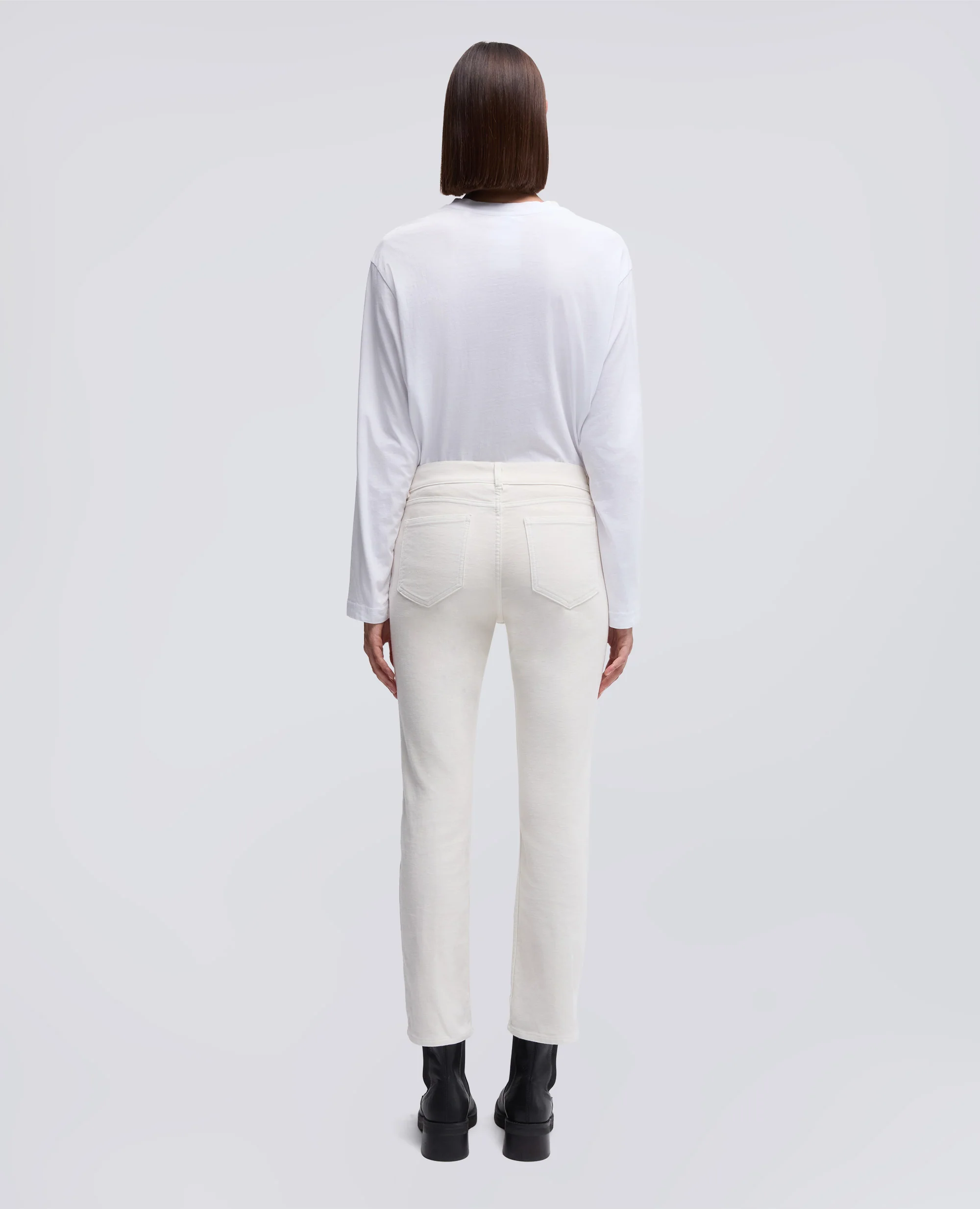 PANTALONE IN FUSTAGNO STRETCH - NATURALE - Image 3
