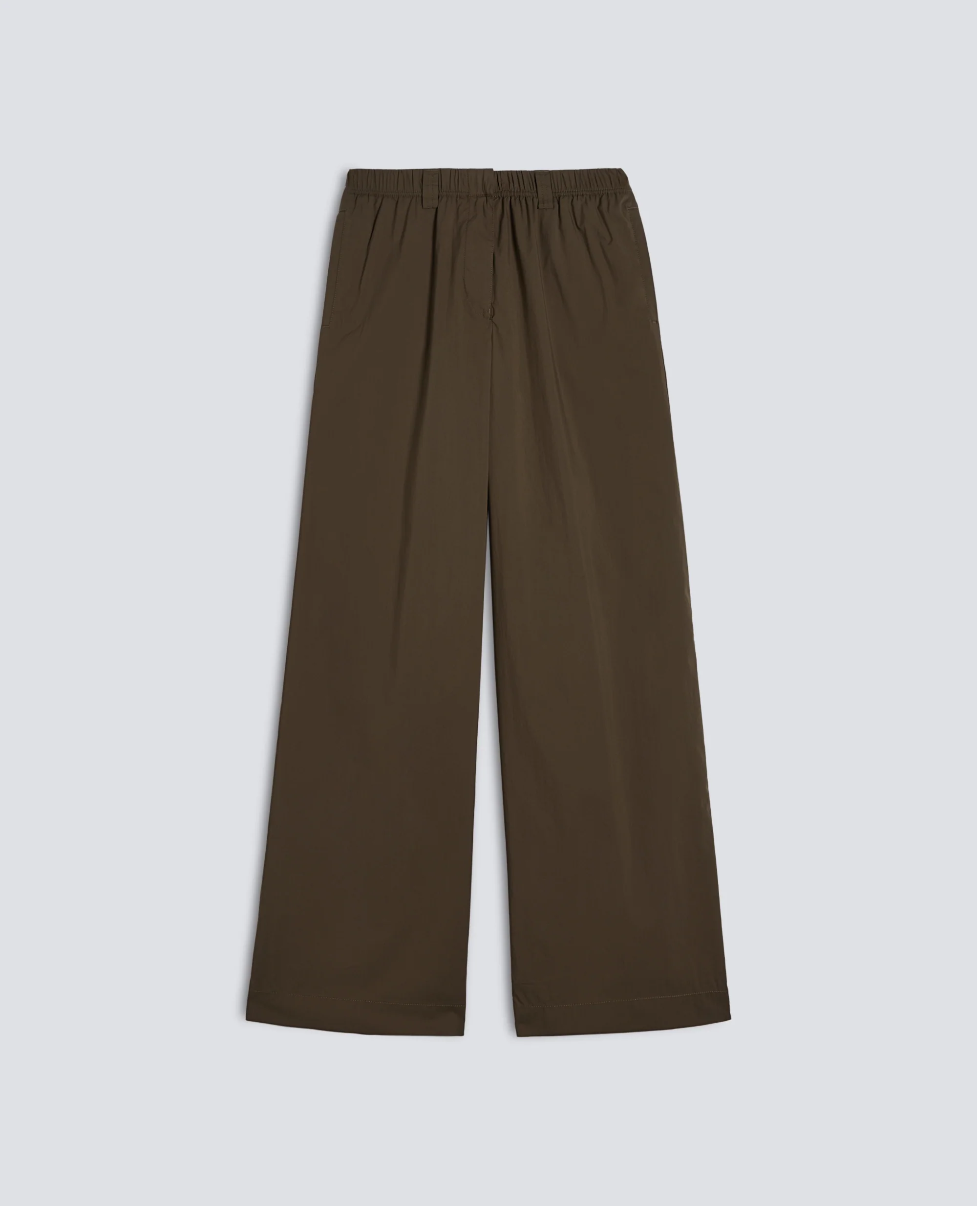 PANTALONE IN POPELINE DI COTONE NYLON STRETCH - MILITARE