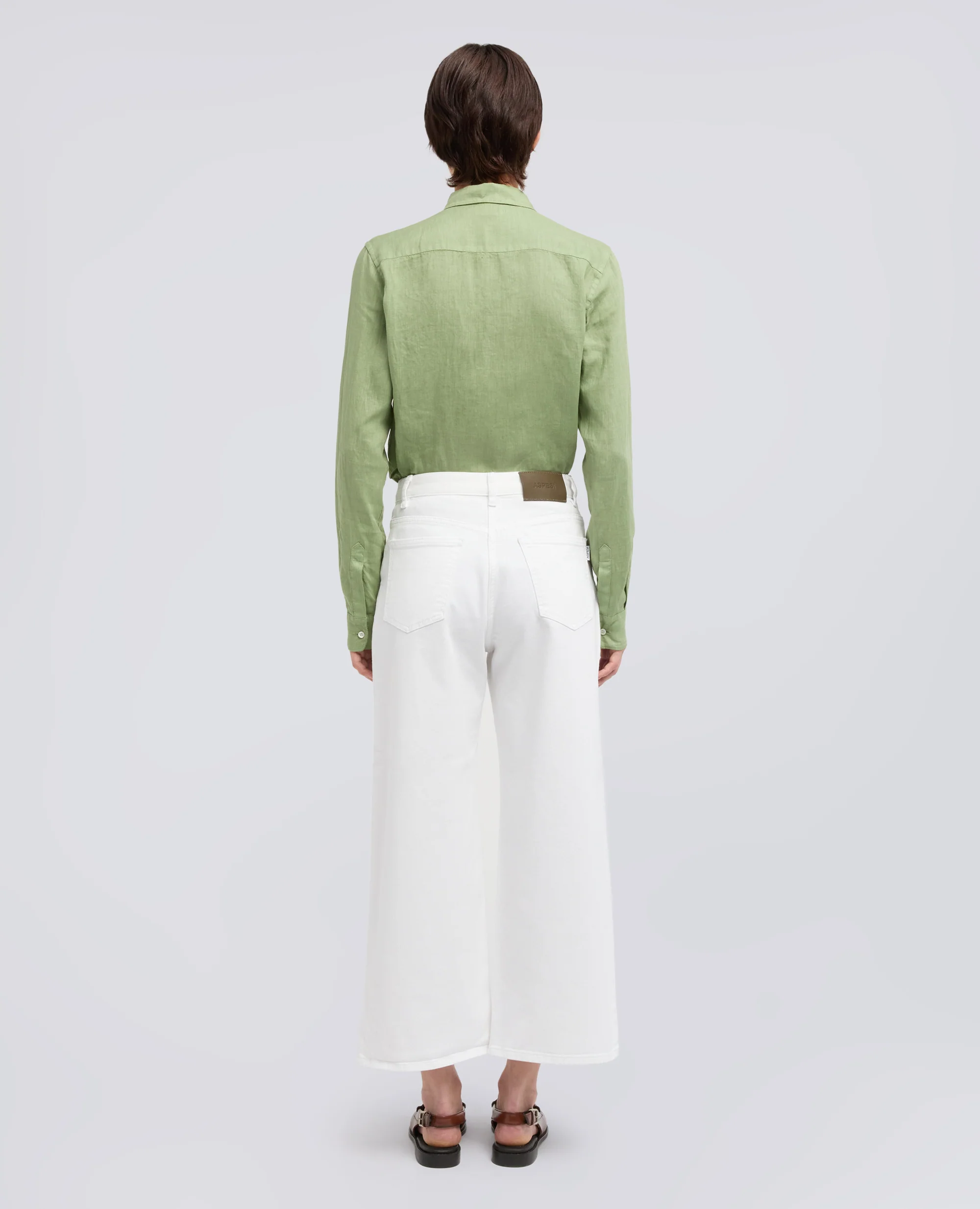 PANTALONE IN DENIM DI COTONE - BIANCO - Image 3