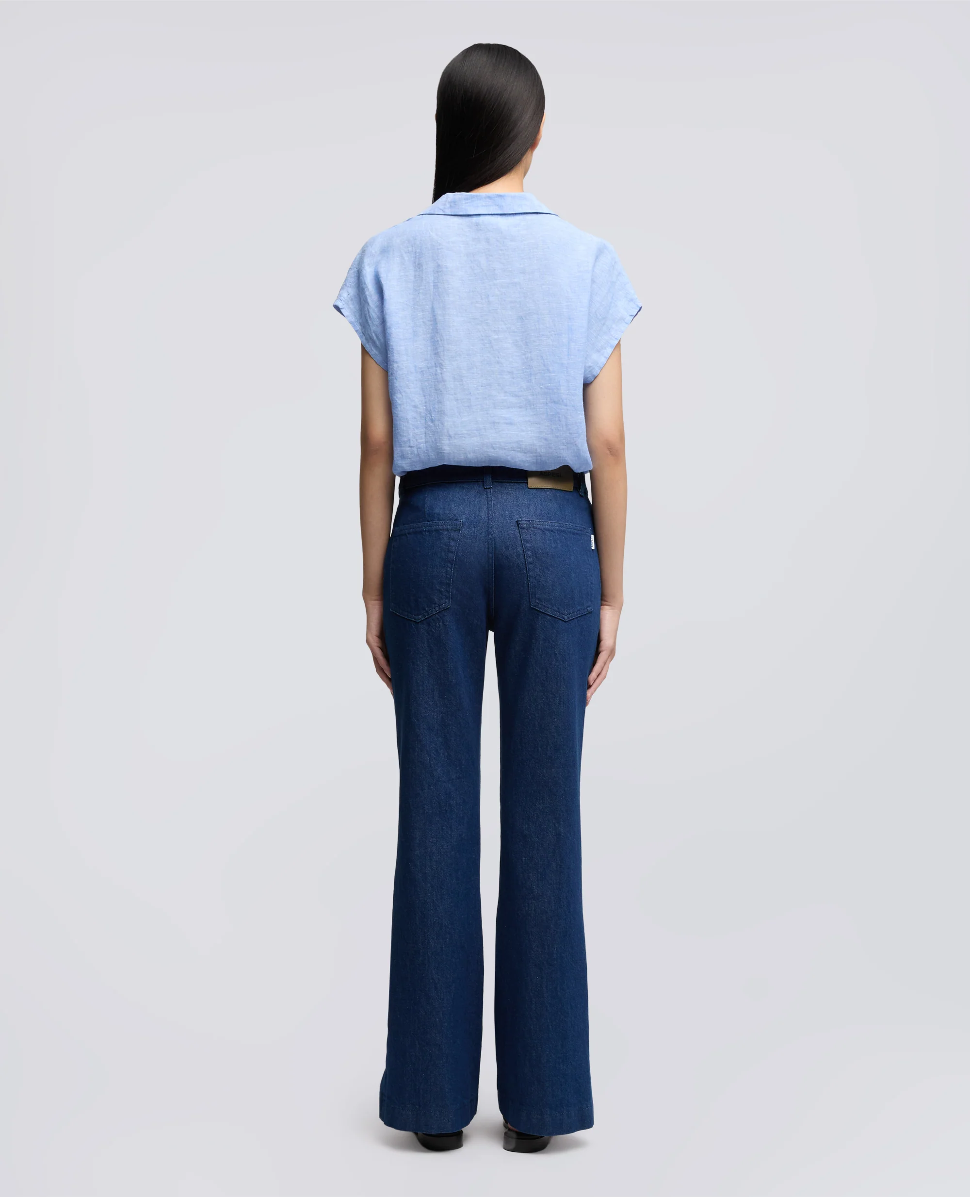 PANTALONE IN DENIM TWILL DI COTONE E LYOCELL - DENIM - Image 3
