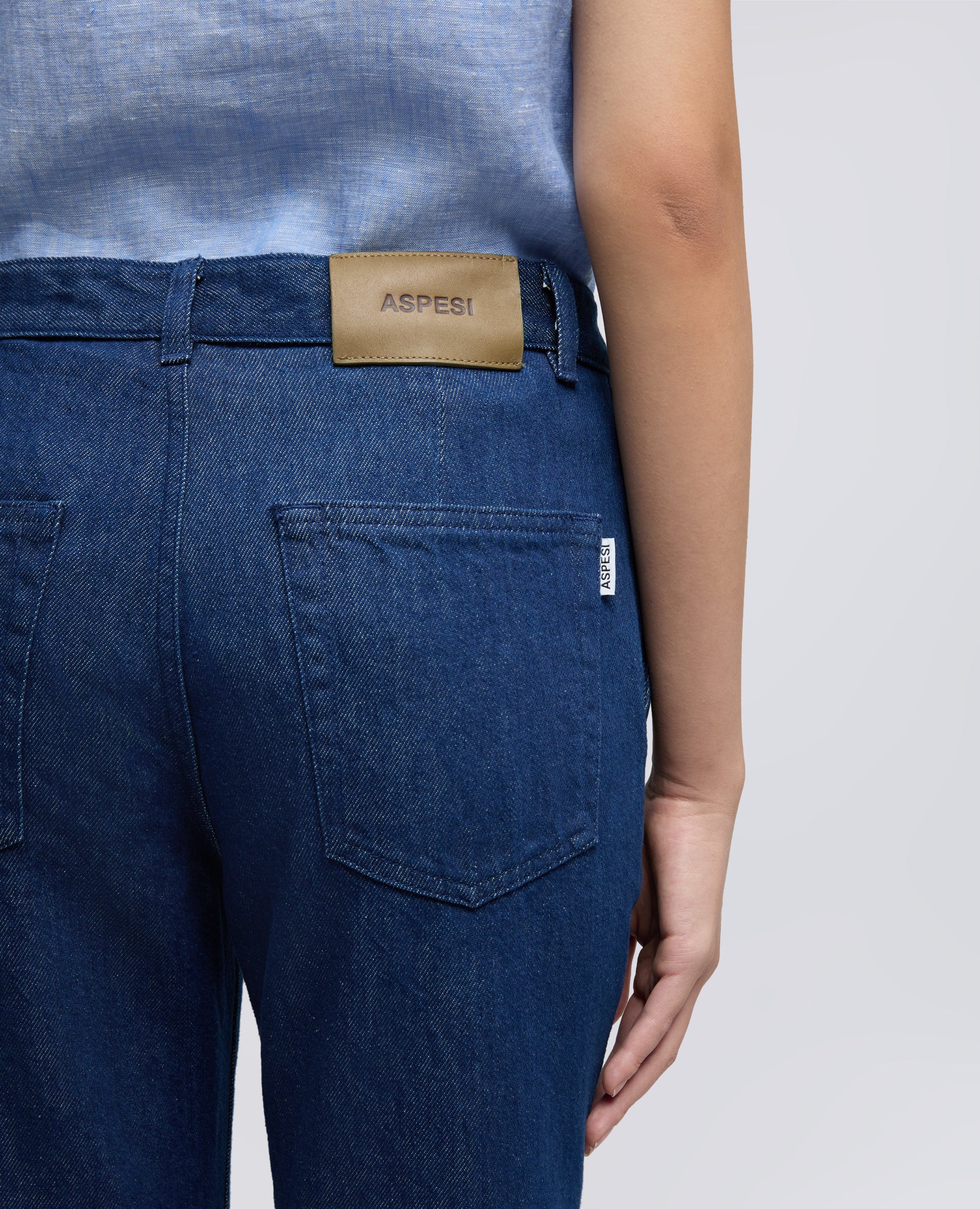 PANTALONE IN DENIM TWILL DI COTONE E LYOCELL - DENIM - Image 4