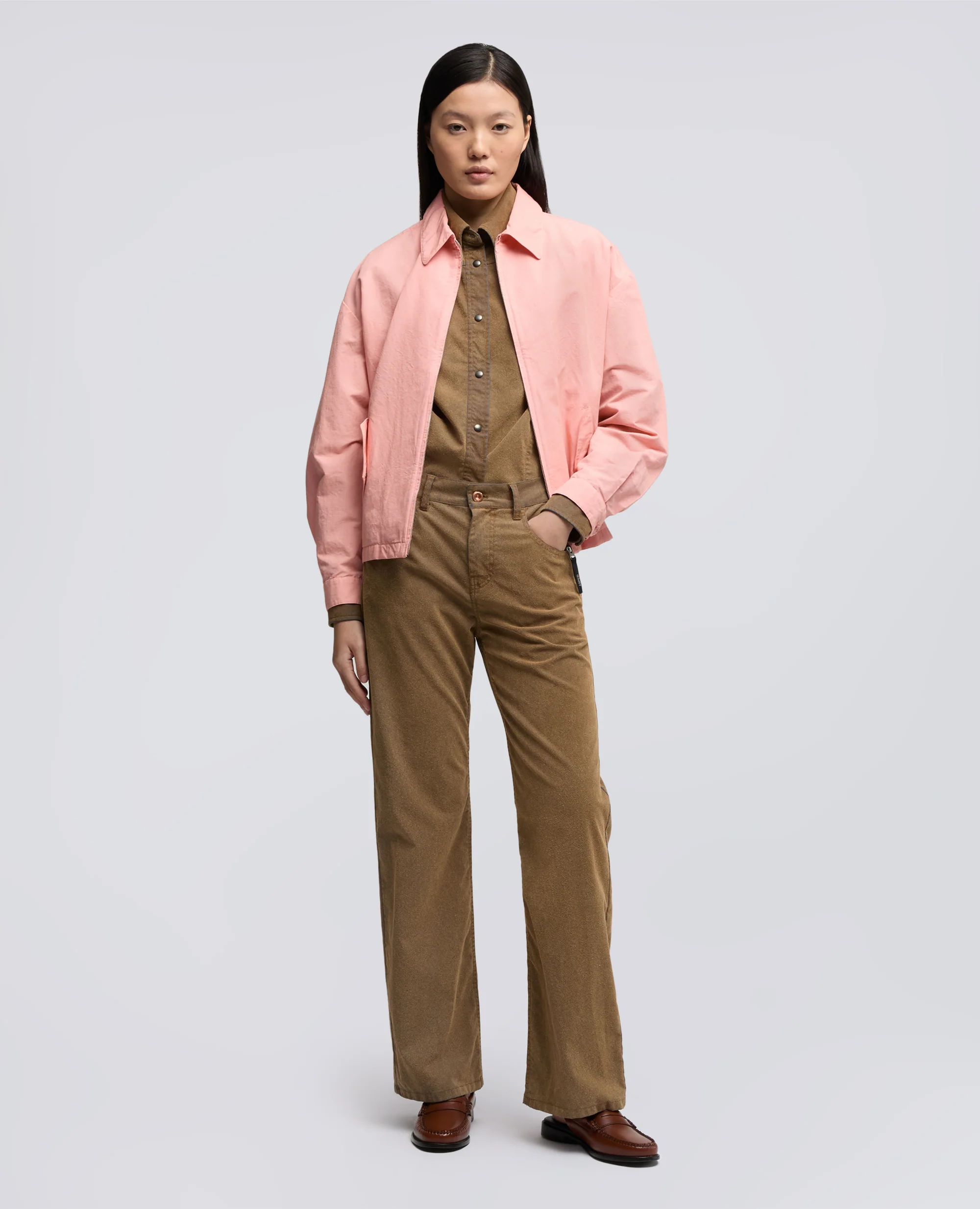 PANTALONE IN CHAMBRAY FLOCCATO PELLE - COLONIALE - Image 2