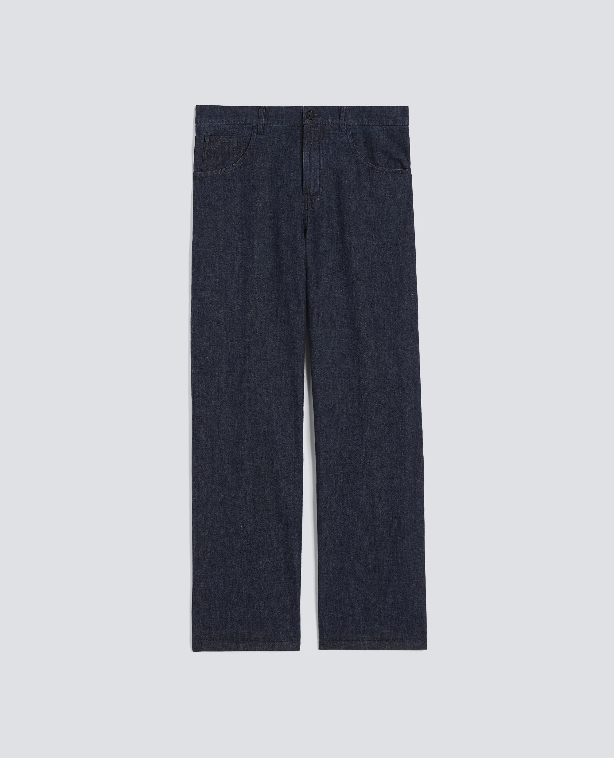 PANTALONE IN DENIM LEGGERO - DENIM SCURO