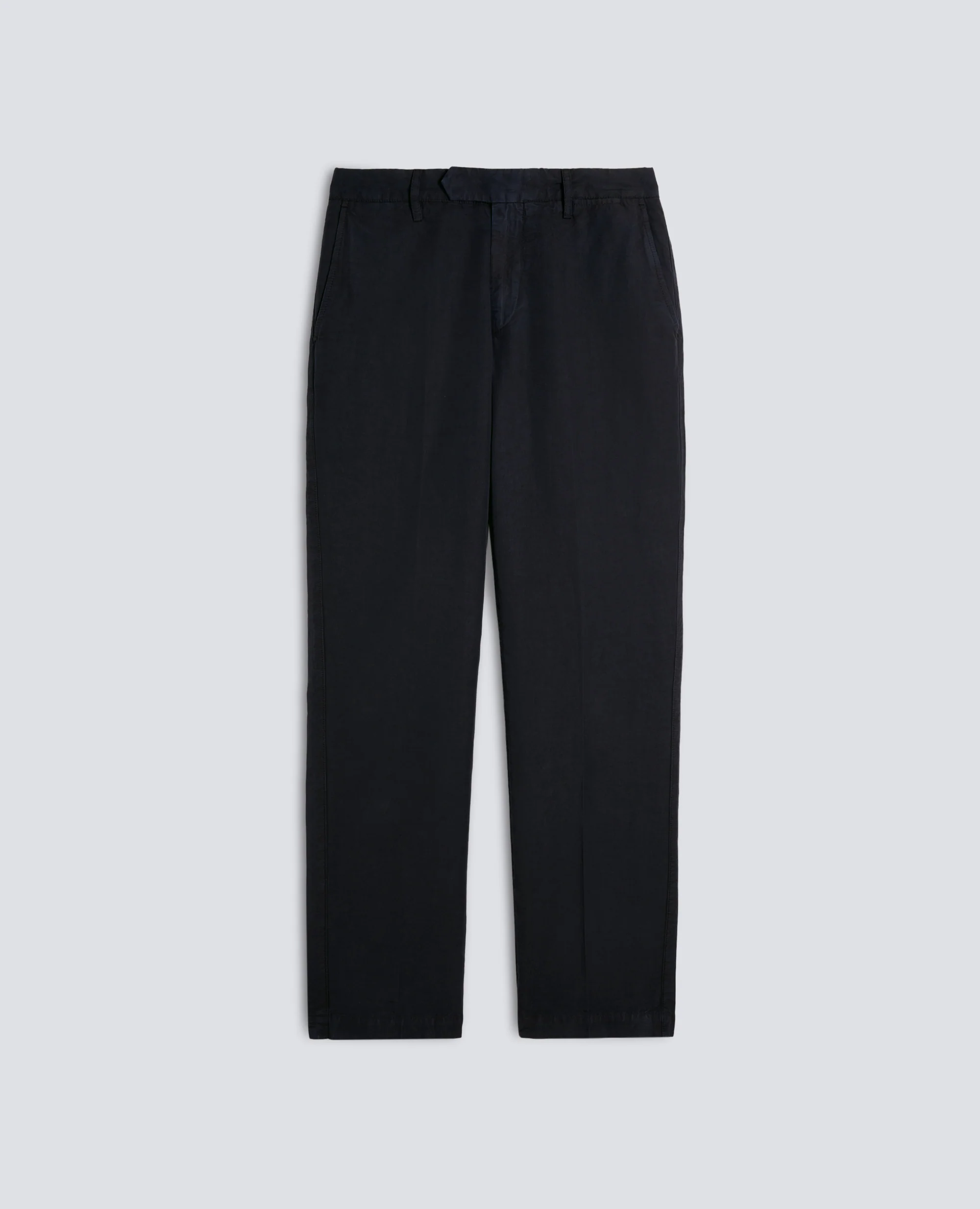 PANTALONE IN TELA FIAMMATA COTONE E LINO TINTO CAPO - NAVY