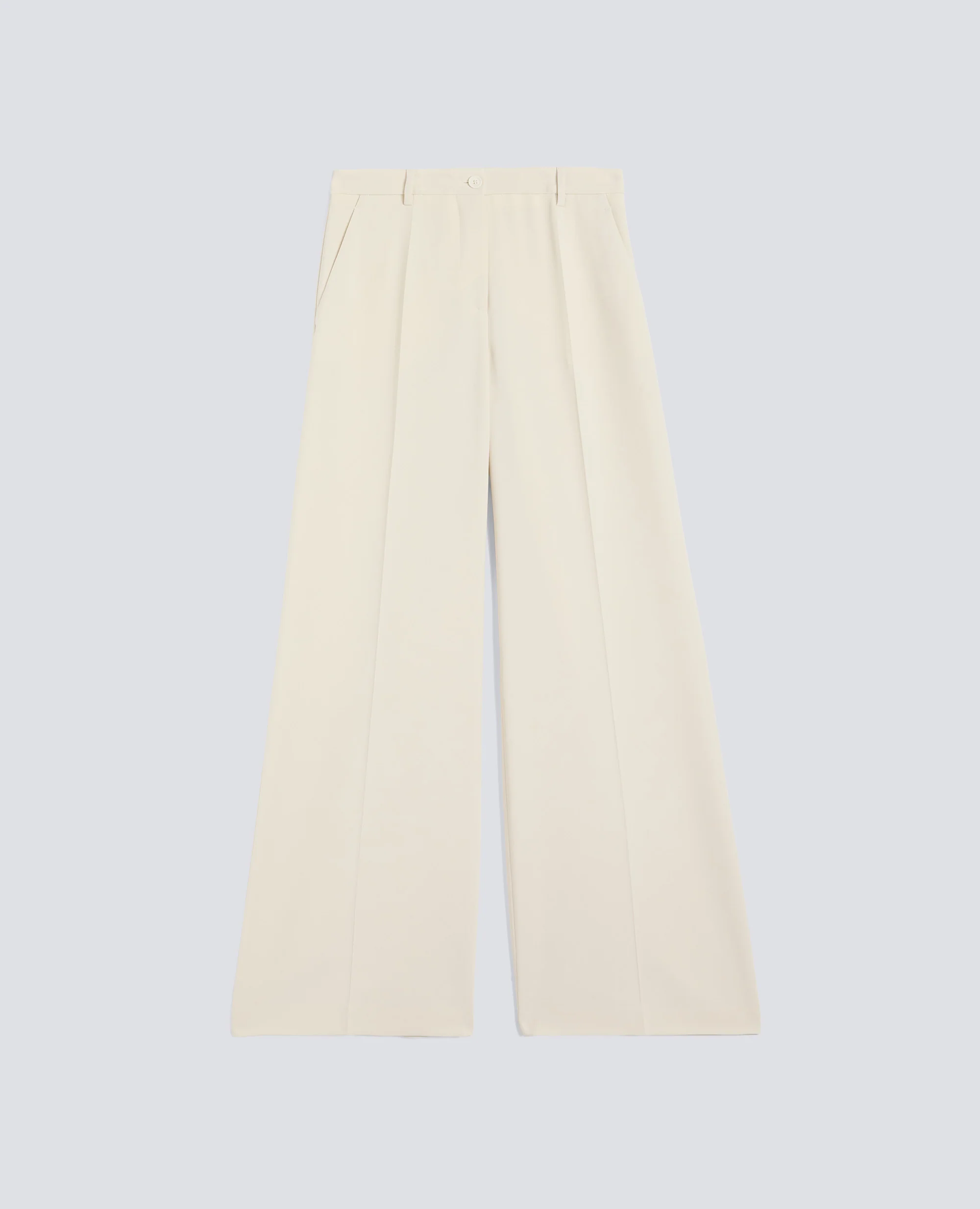 PANTALONE IN CADY CREPE IN TRIACETATO POLIESTERE - NATURALE