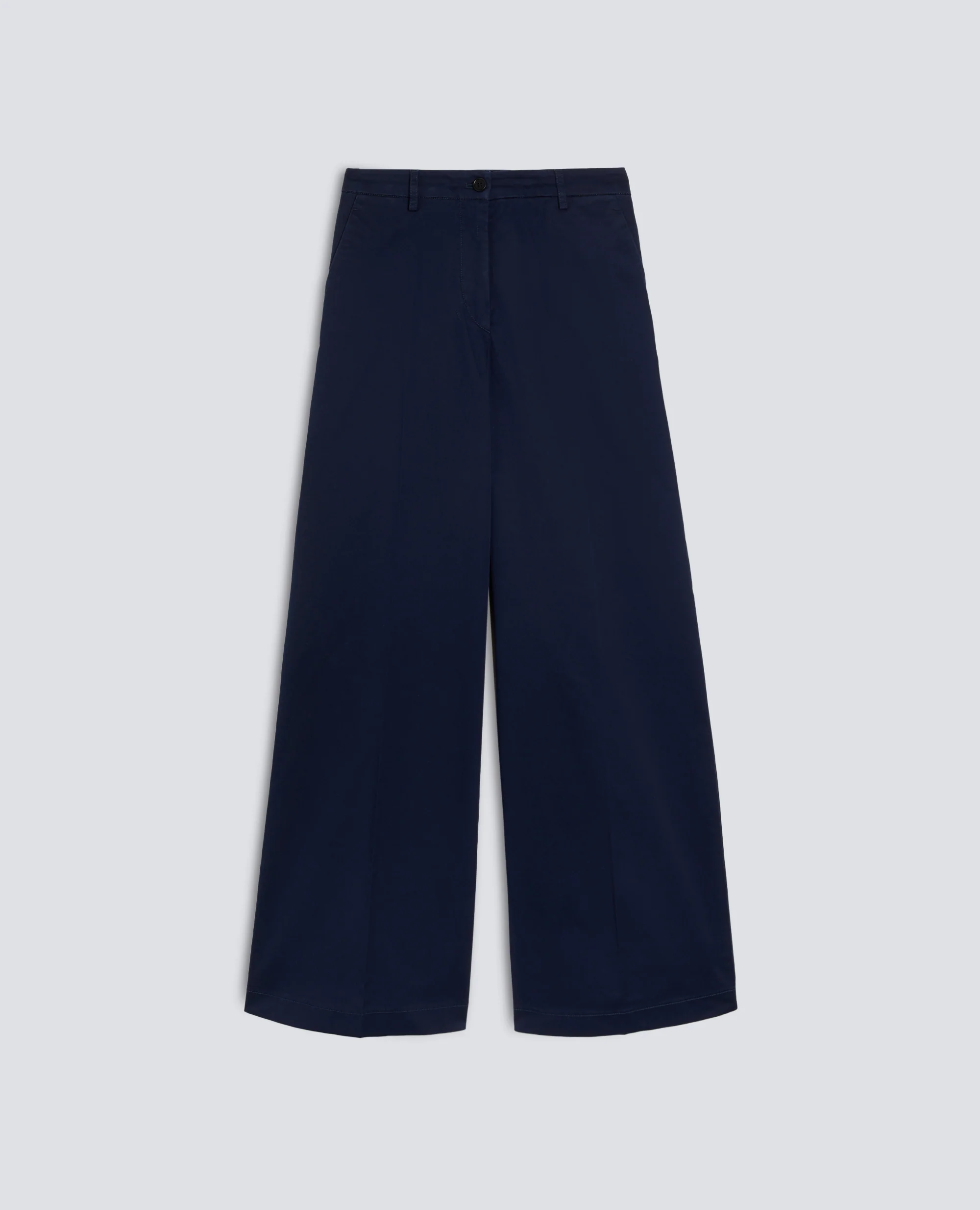PANTALONE IN TWILL DI COTONE STRETCH - NAVY