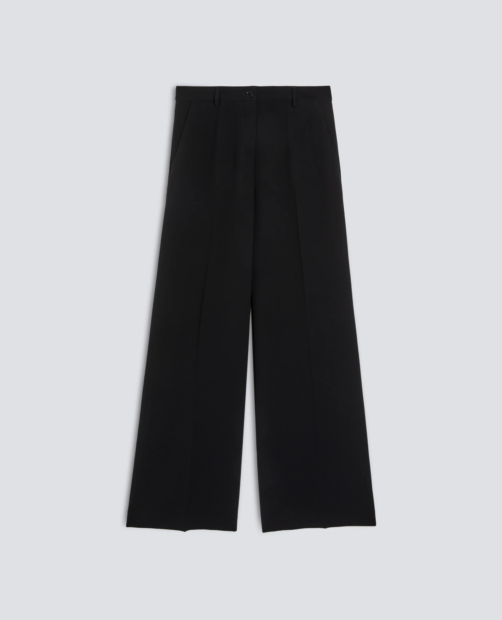 PANTALONE IN CADY CREPE IN TRIACETATO POLIESTERE - NERO