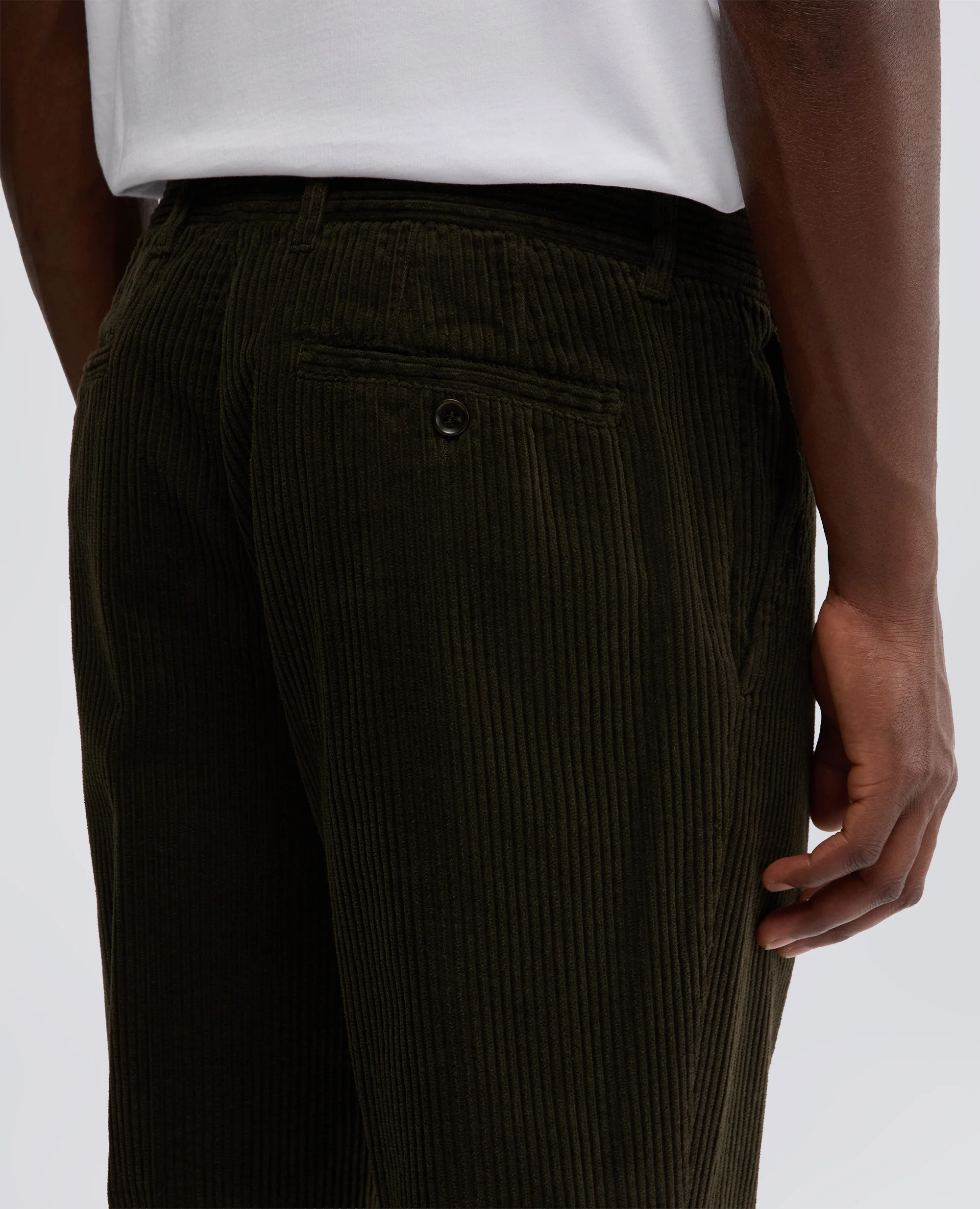 PANTALONE NEW HERMAN IN VELLUTO - MILITARE - Image 4