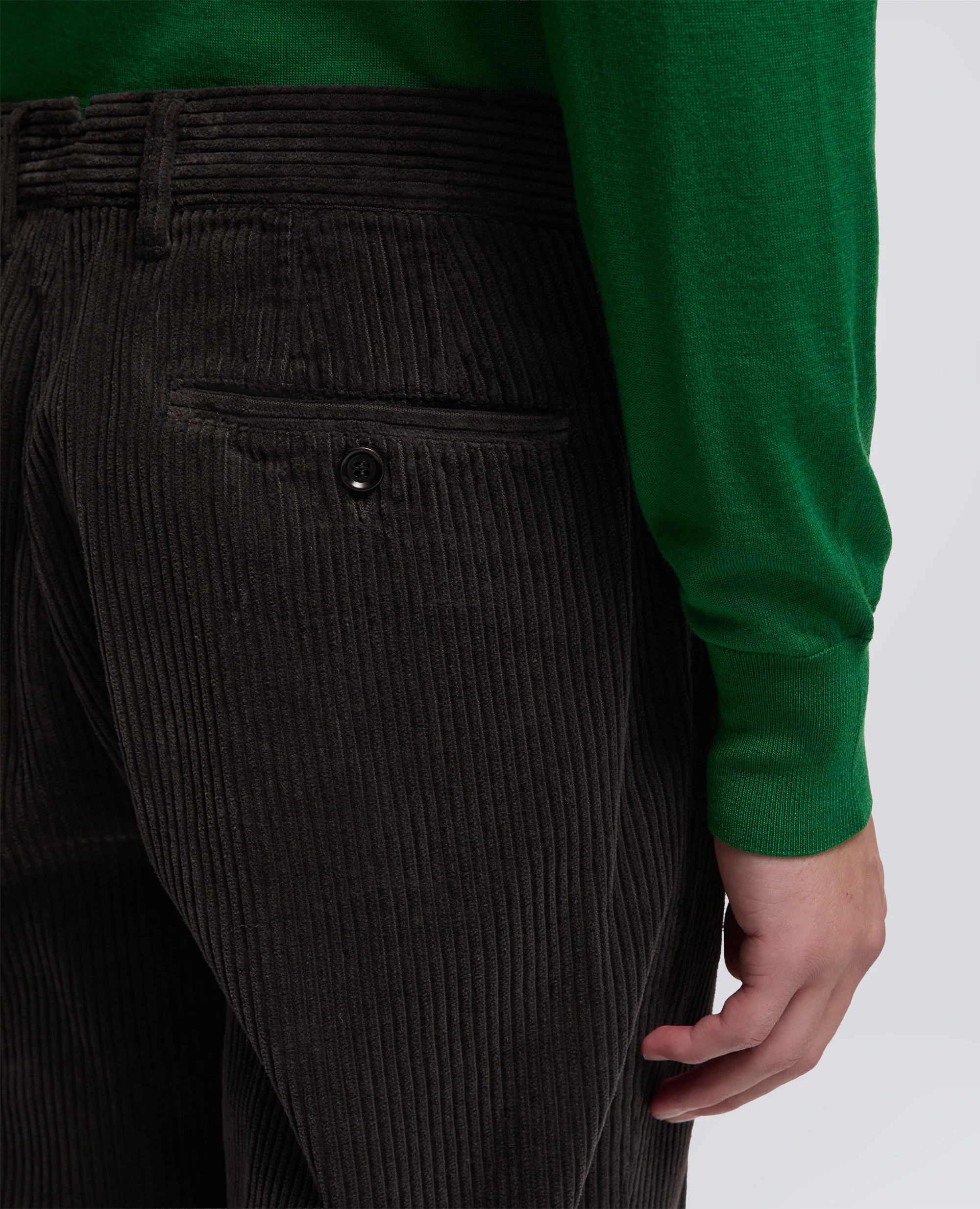 PANTALONE NEW HERMAN IN VELLUTO - MARRONE - Image 4