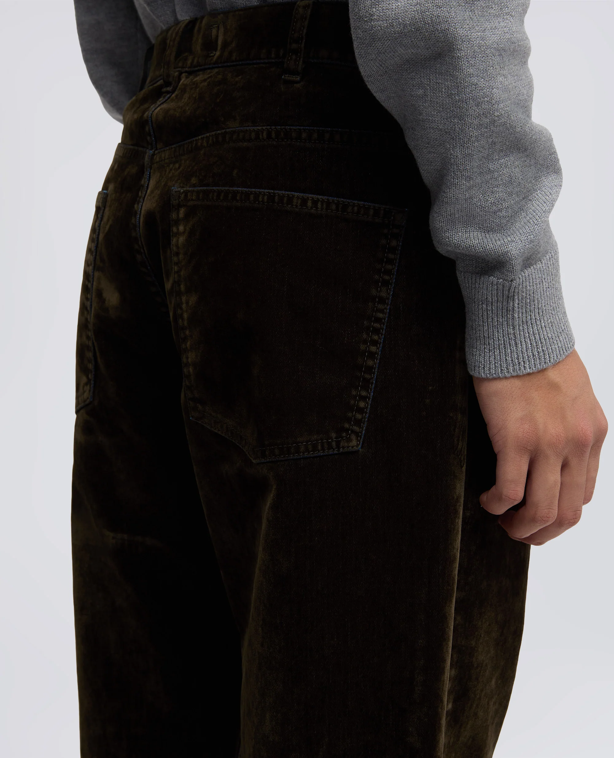 PANTALONE PRESS IN DENIM - MILITARE - Image 4