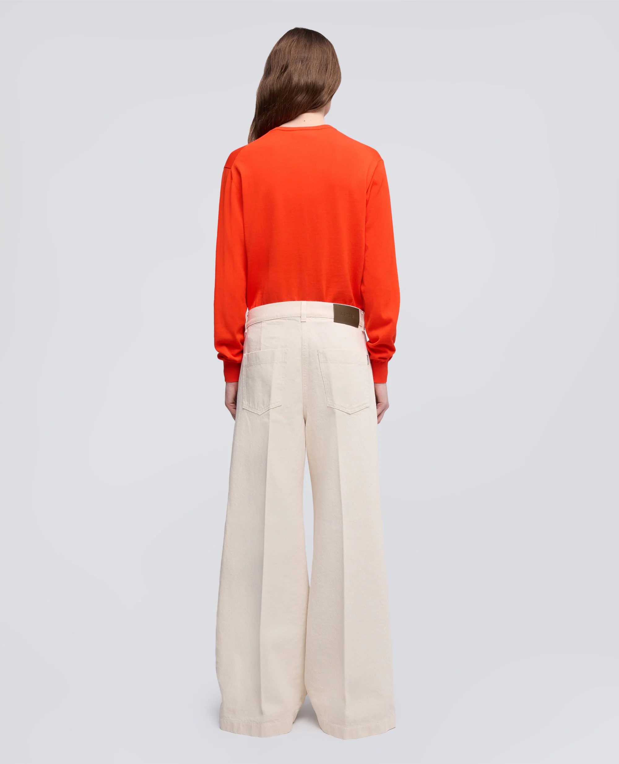 PANTALONE WIDE LEG IN DENIM - BURRO - Image 3