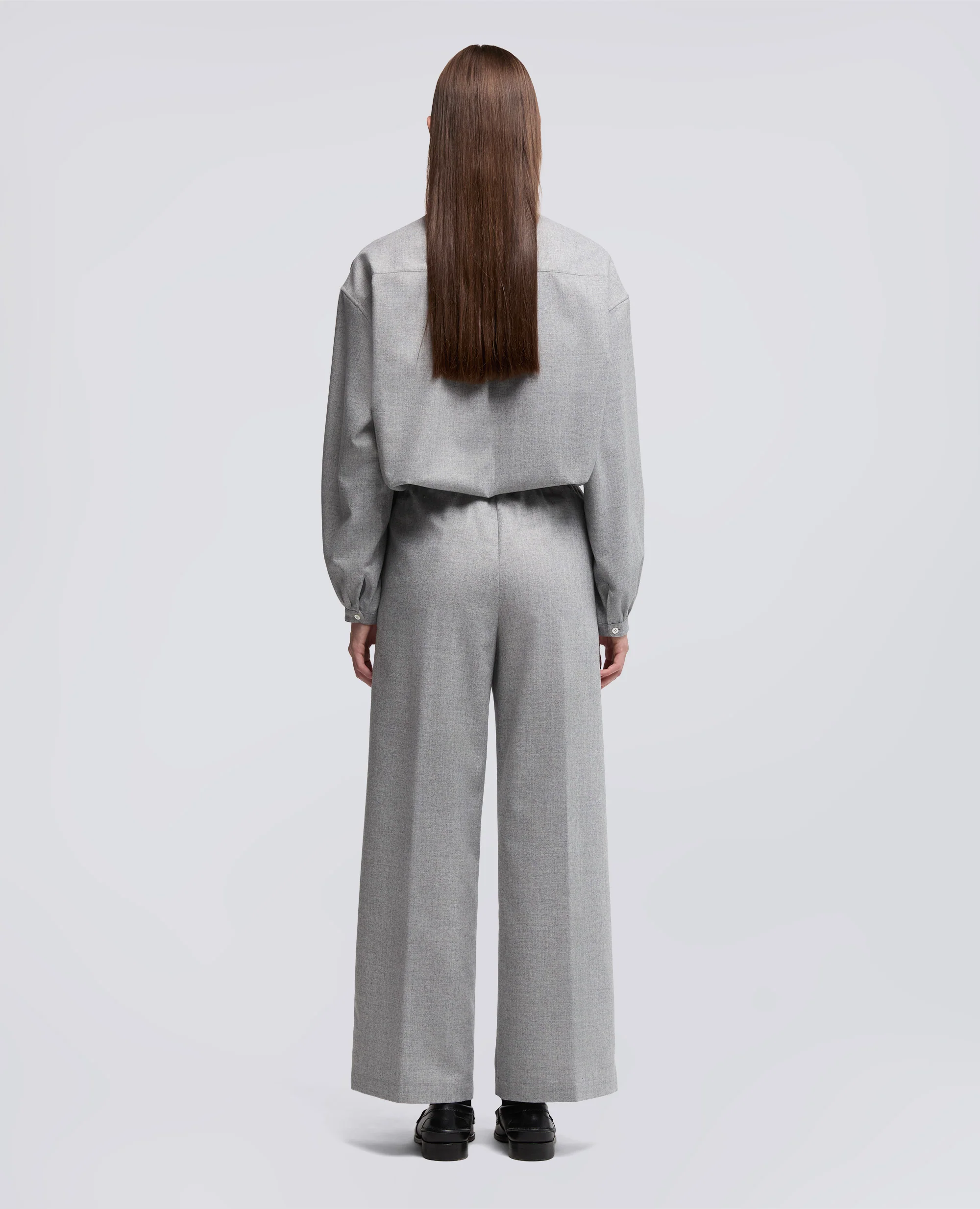 PANTALONI IN MISTO LANA E CASHMERE - GRIGIO - Image 3