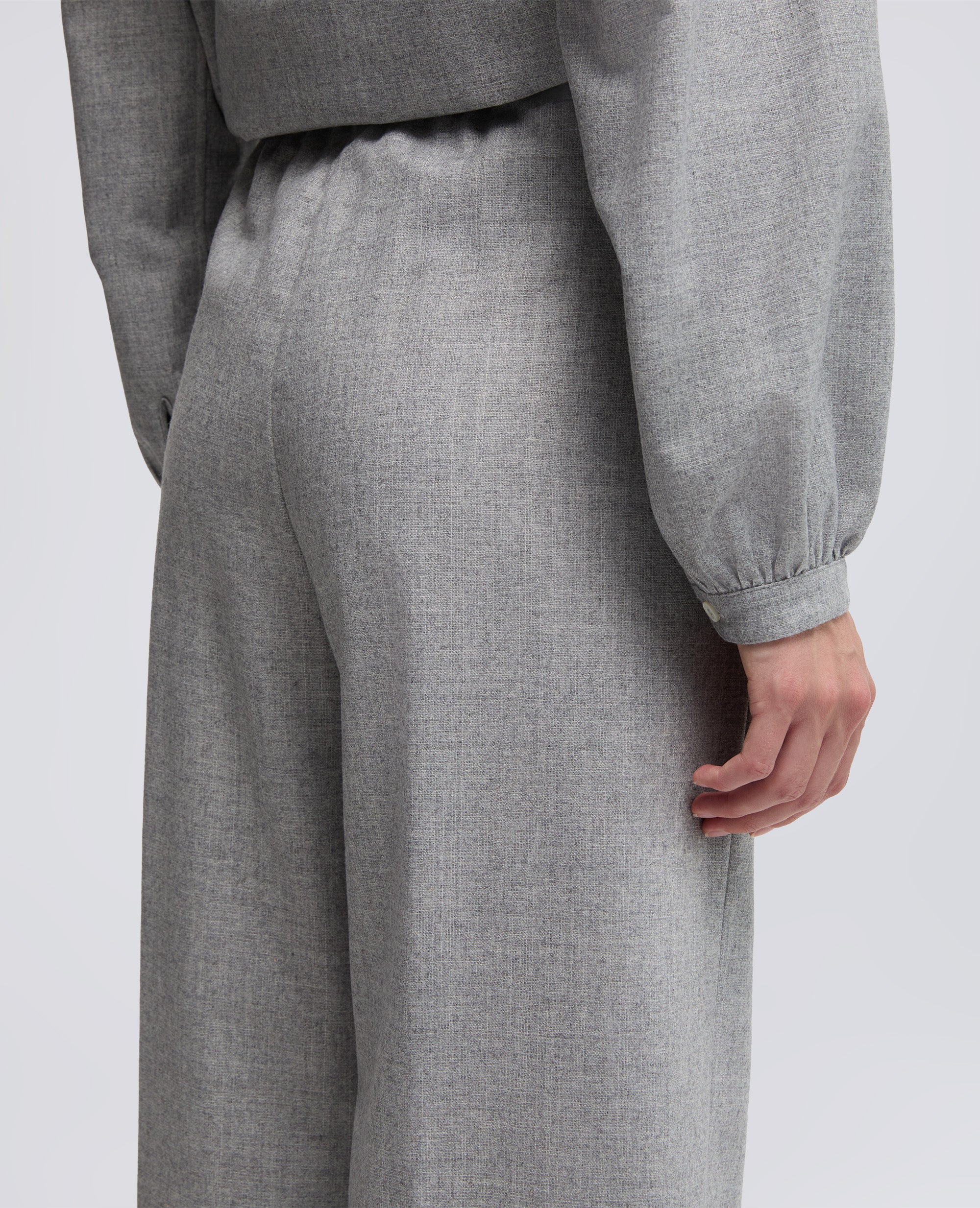 PANTALONI IN MISTO LANA E CASHMERE - GRIGIO - Image 4
