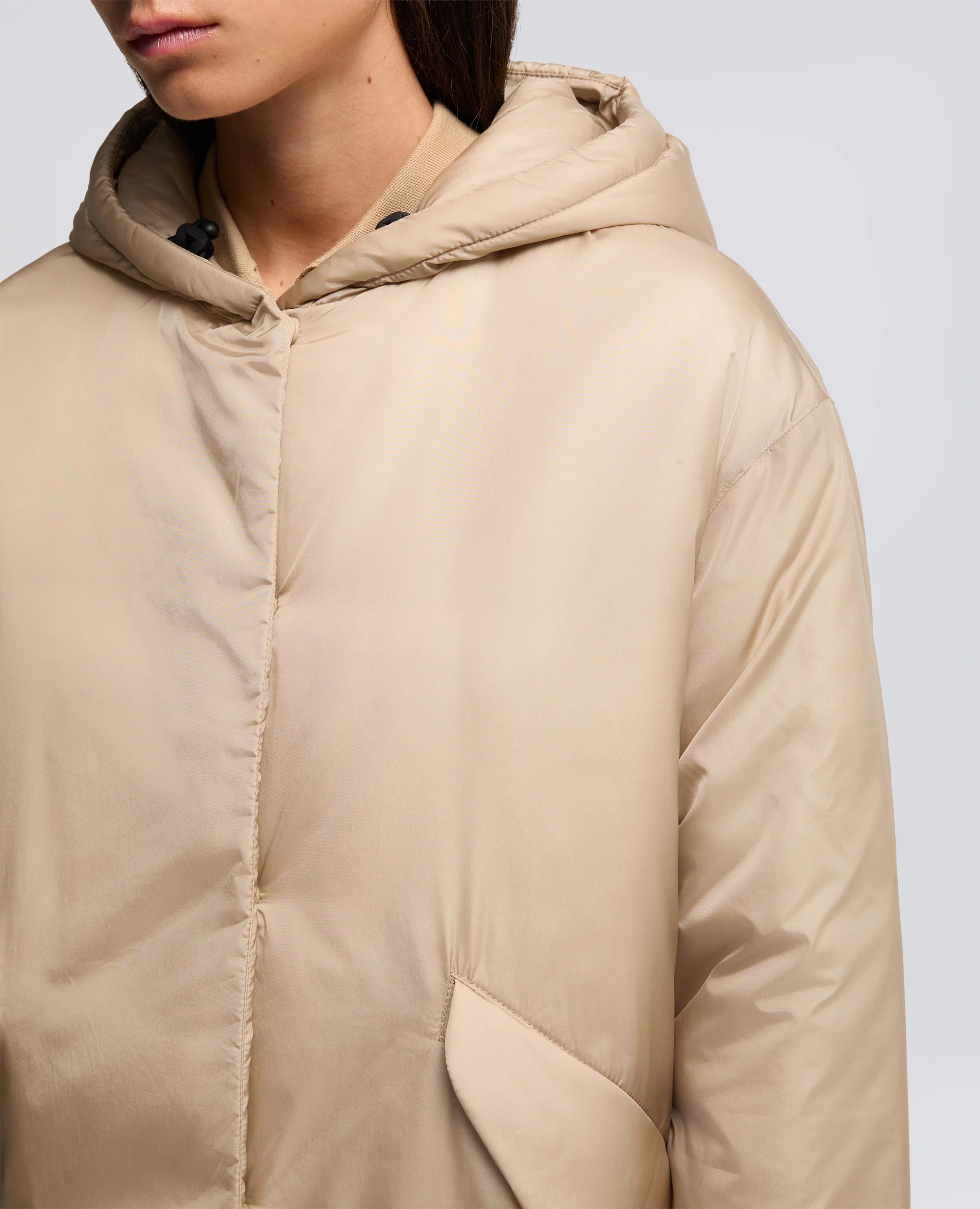 PARKA AMERICANO IN NYLON - BEIGE - Image 4