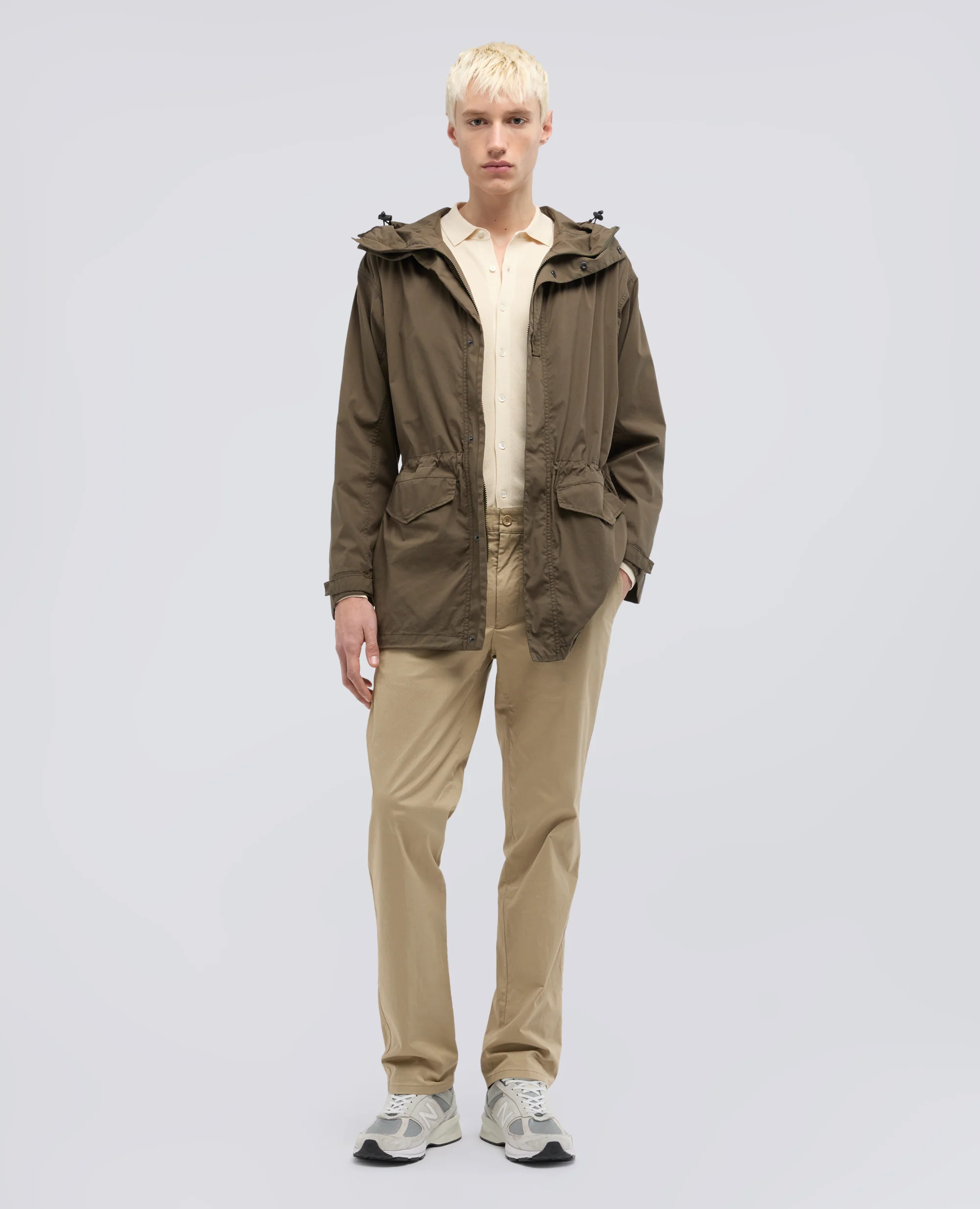 PARKA IN POPELINE DI COTONE E NYLON COMFORT - MILITARE - Image 2