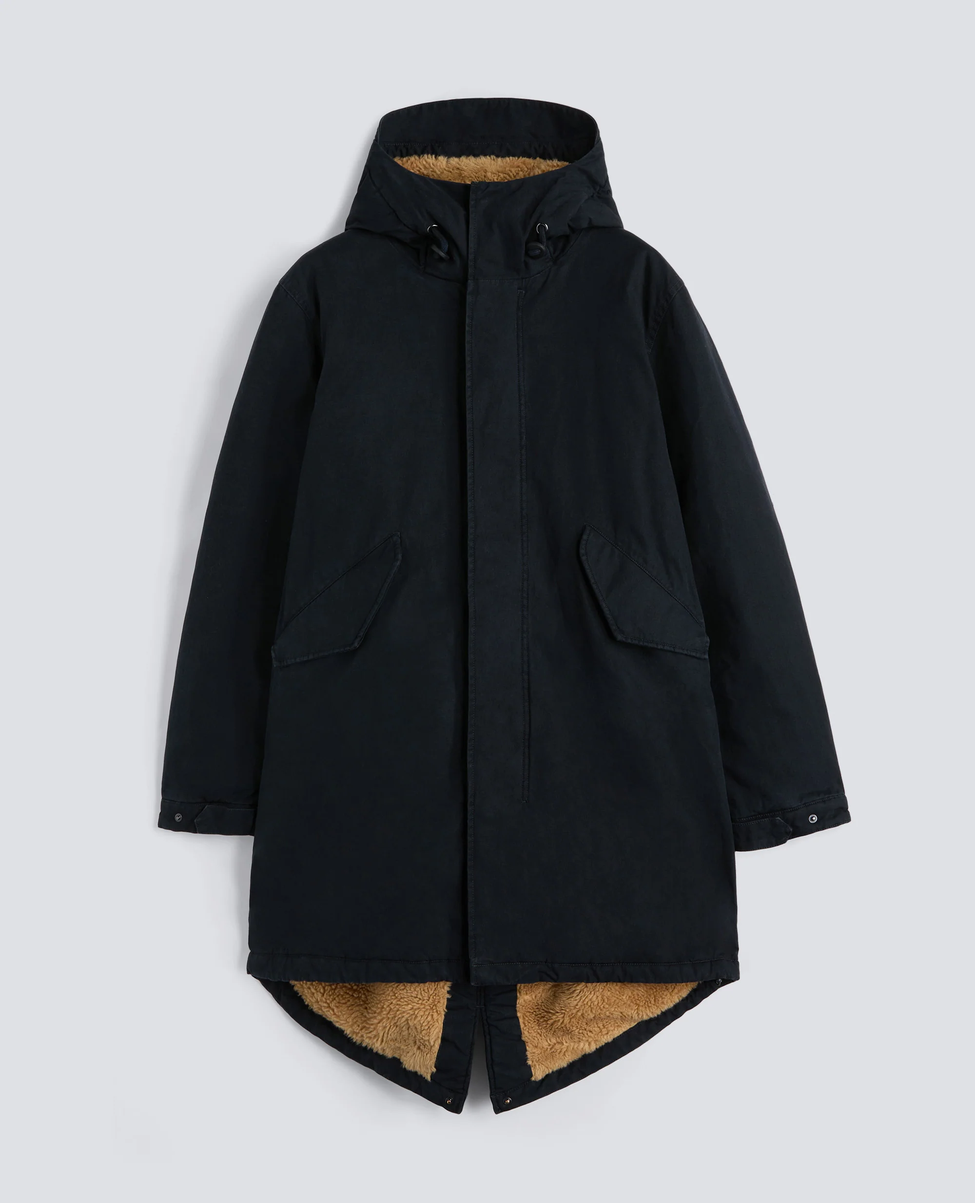 PARKA FULLER IN TELA DI COTONE CERATA - NAVY